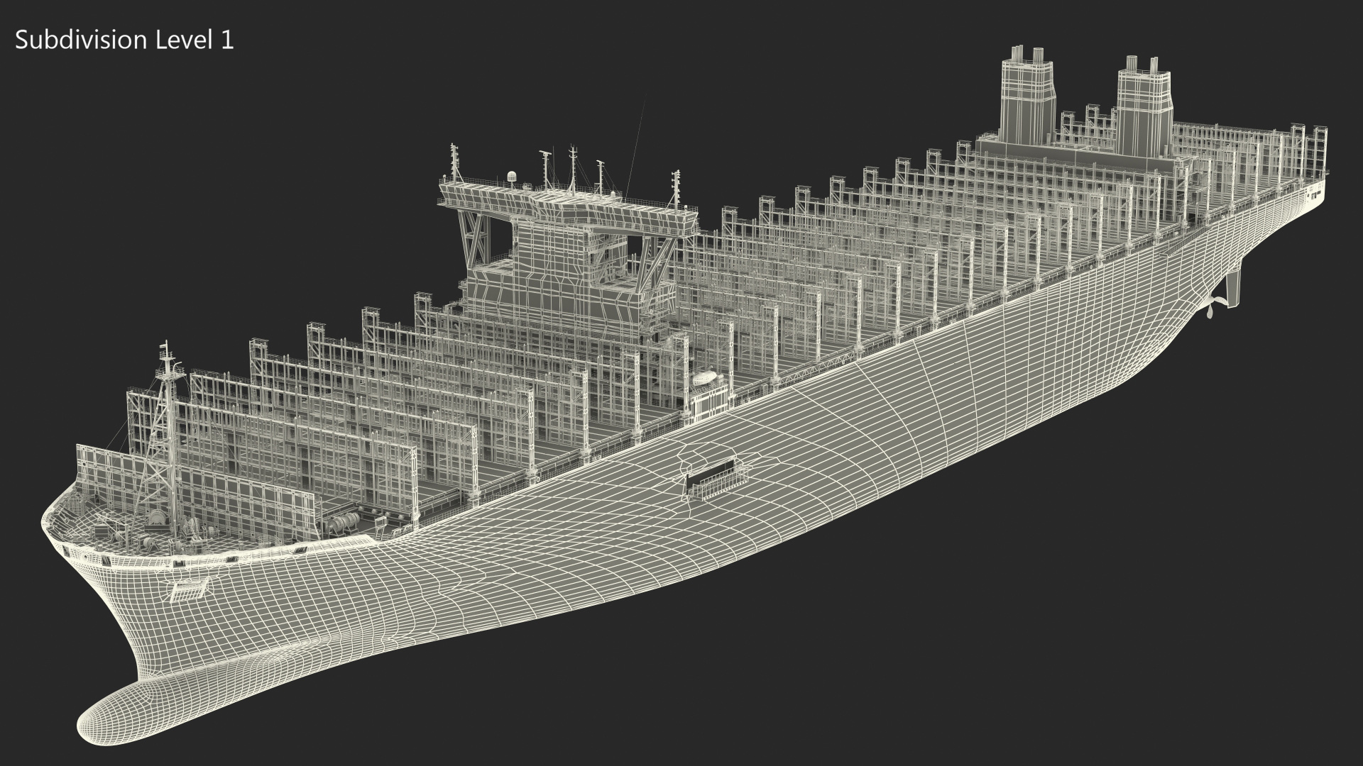 3D model Container Ship Empty