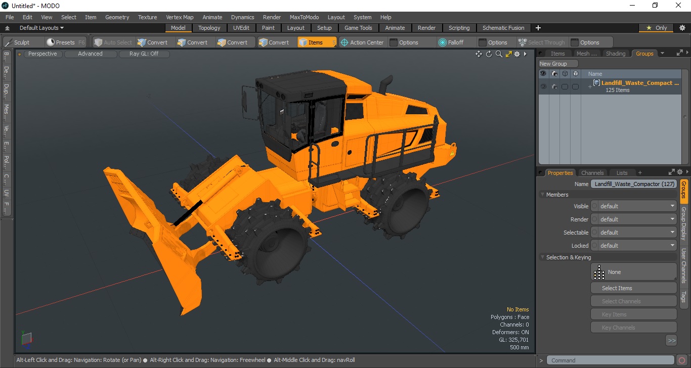 Landfill Waste Compactor 3D model