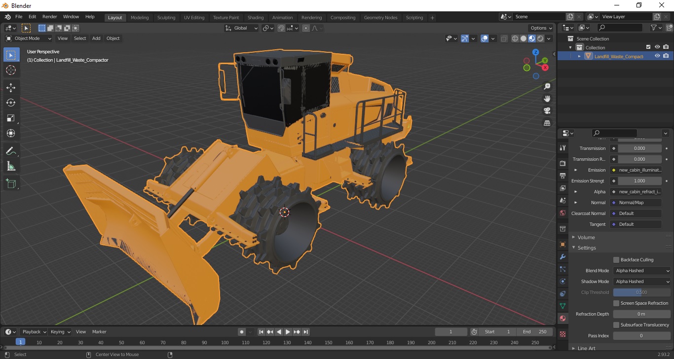 Landfill Waste Compactor 3D model