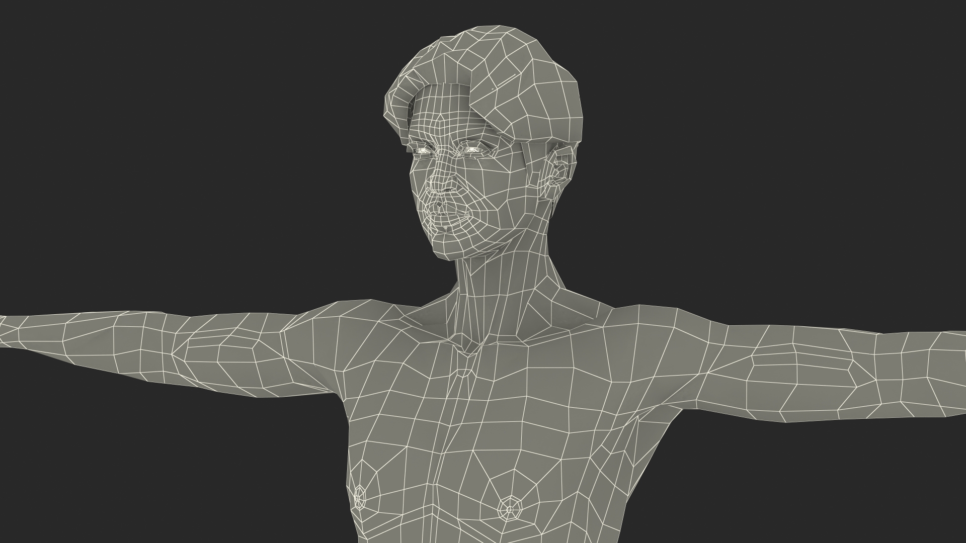 3D Chinese Man Underwear Rigged model