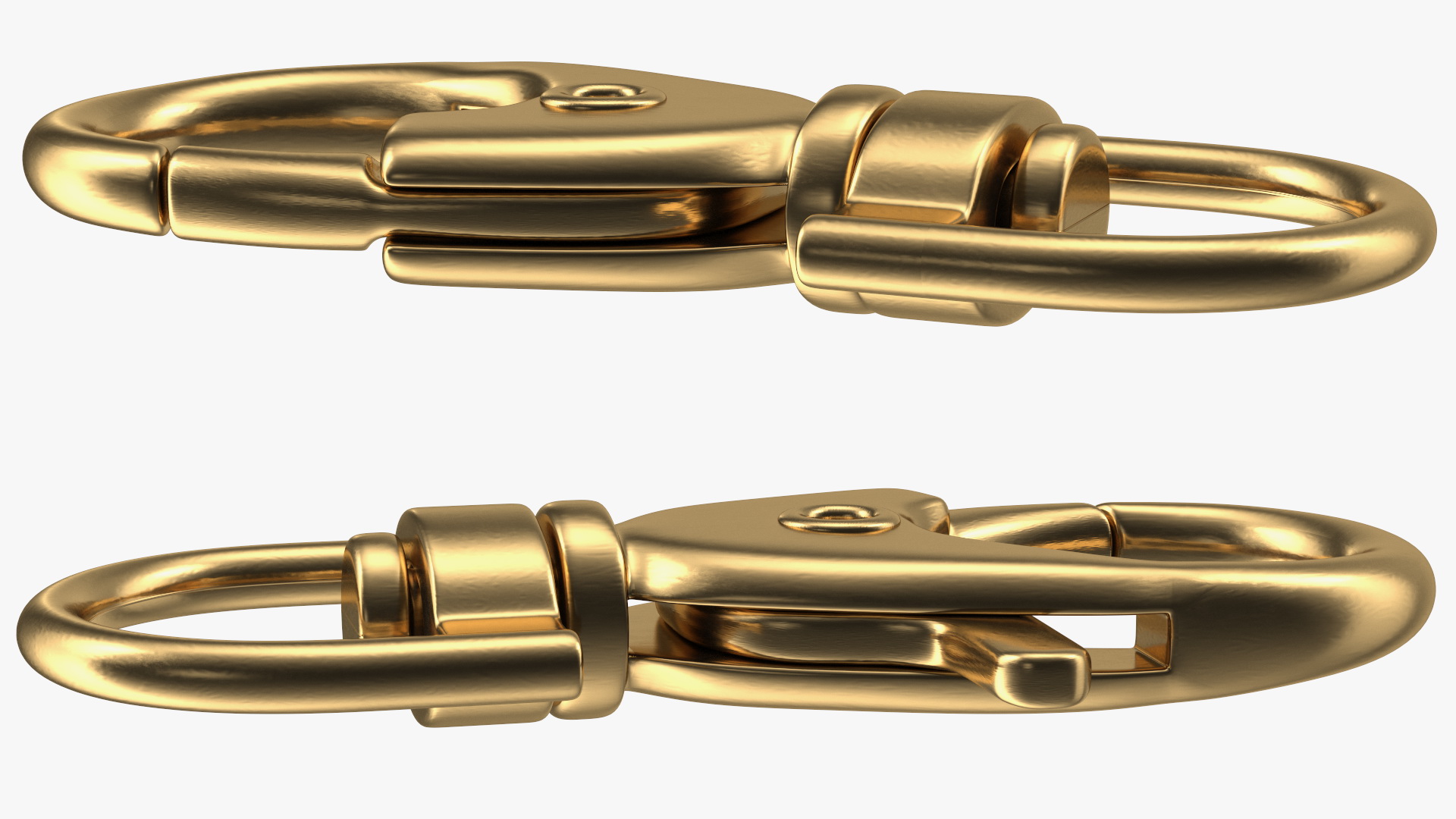 3D Lobster Claw Clasp Gold model