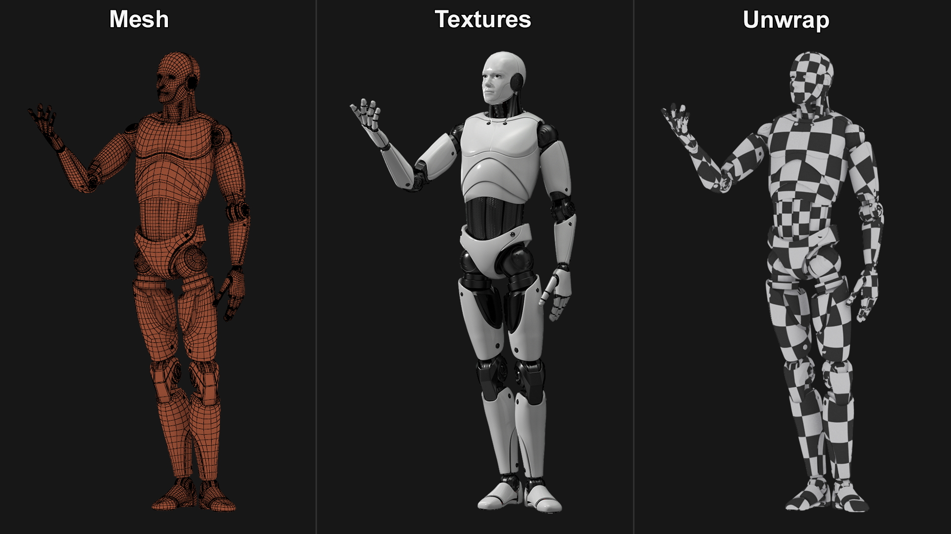 Humanoid Robot Male Poet Pose 3D model