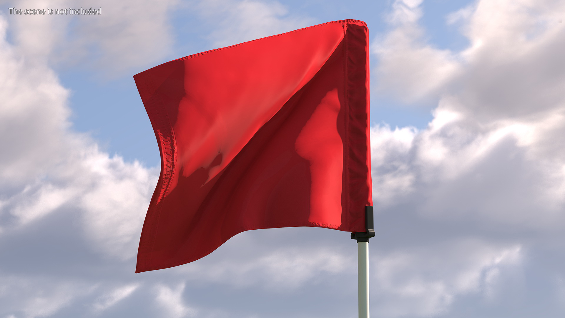 Golf Flag Nylon Red 3D model