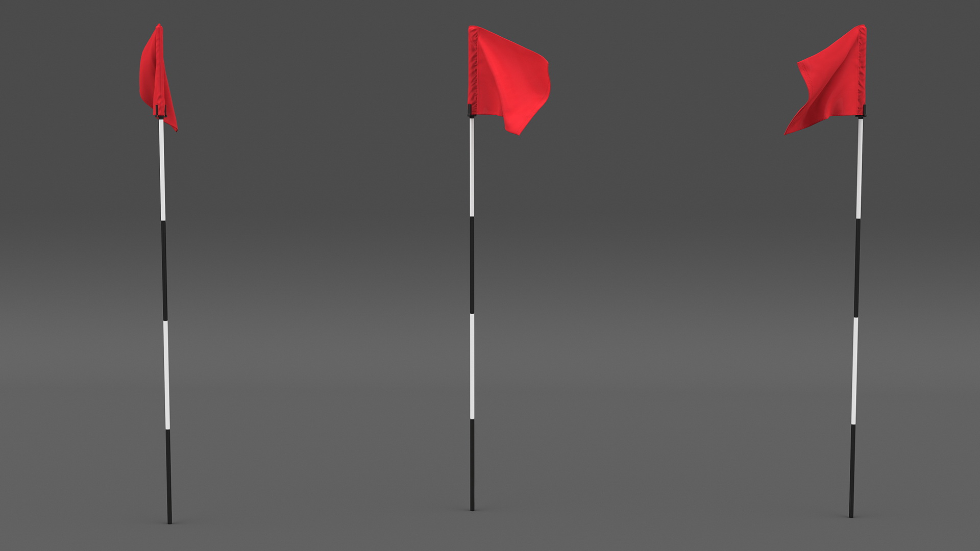 Golf Flag Nylon Red 3D model