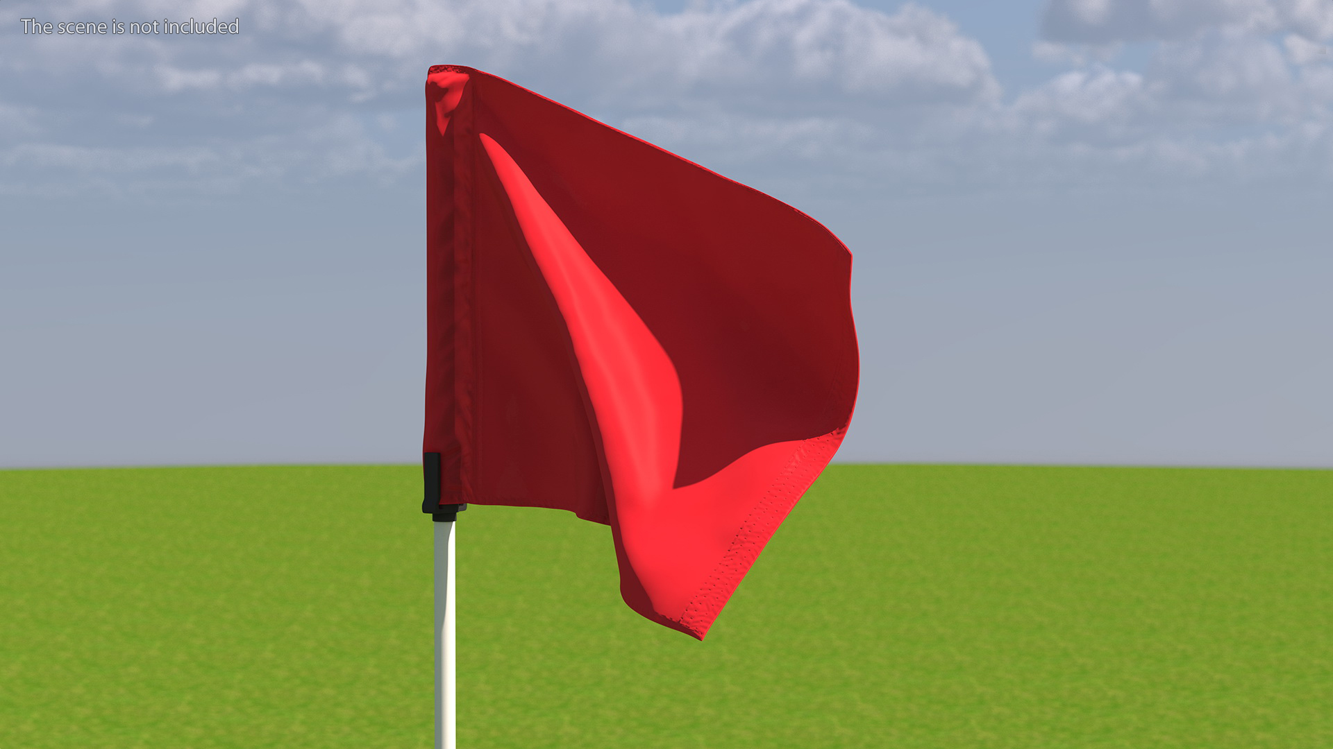 Golf Flag Nylon Red 3D model