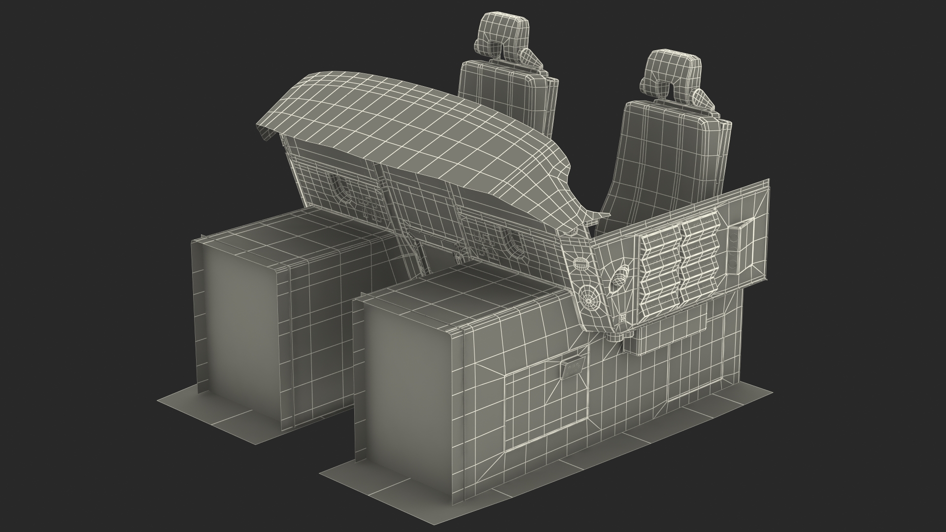 3D Business Aircraft Pilot Cockpit