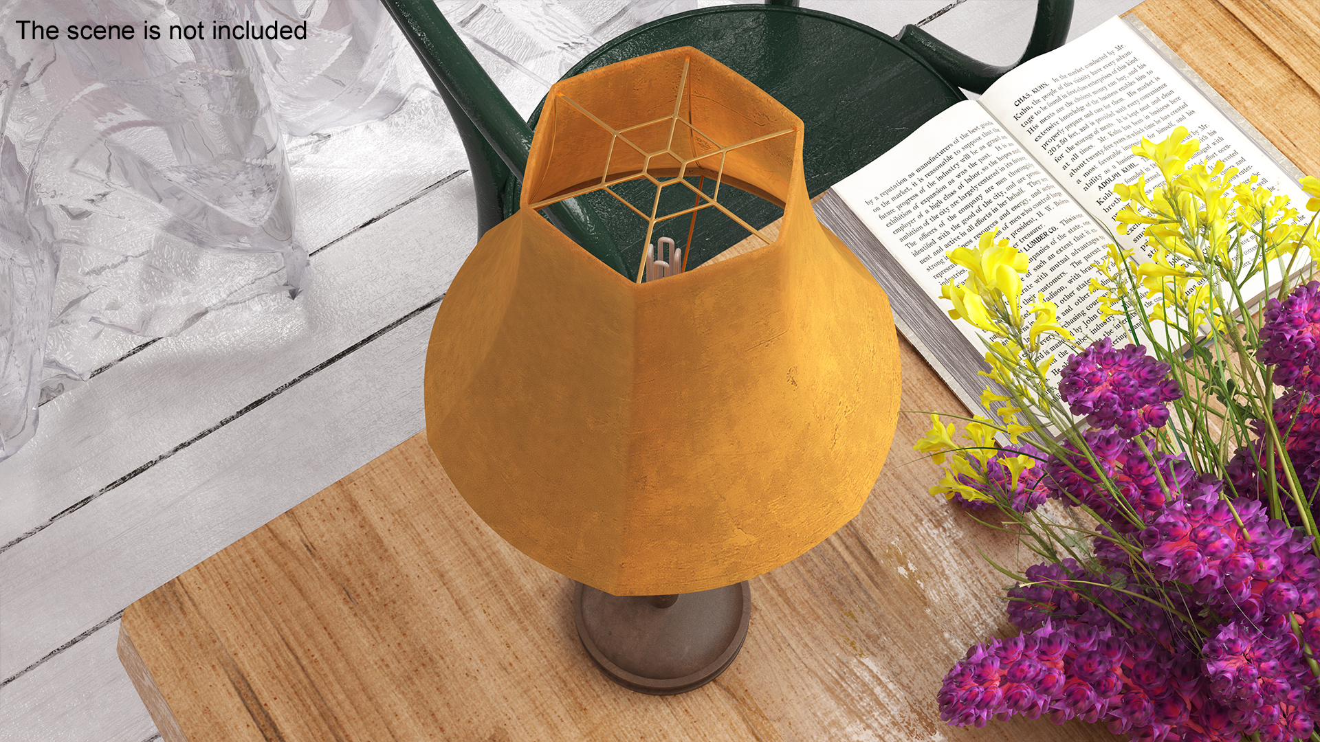 Brown Leather Table Lamp 3D model