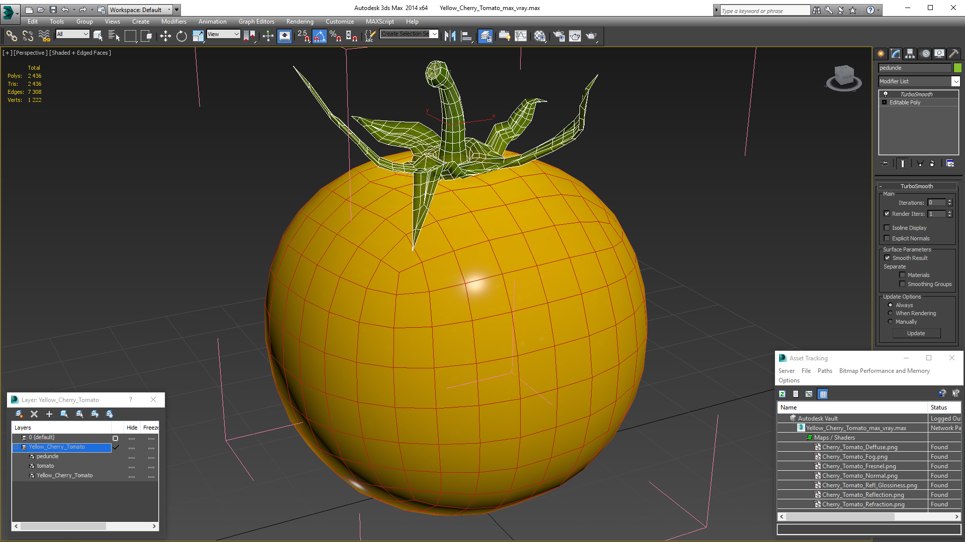 3D model Yellow Cherry Tomato