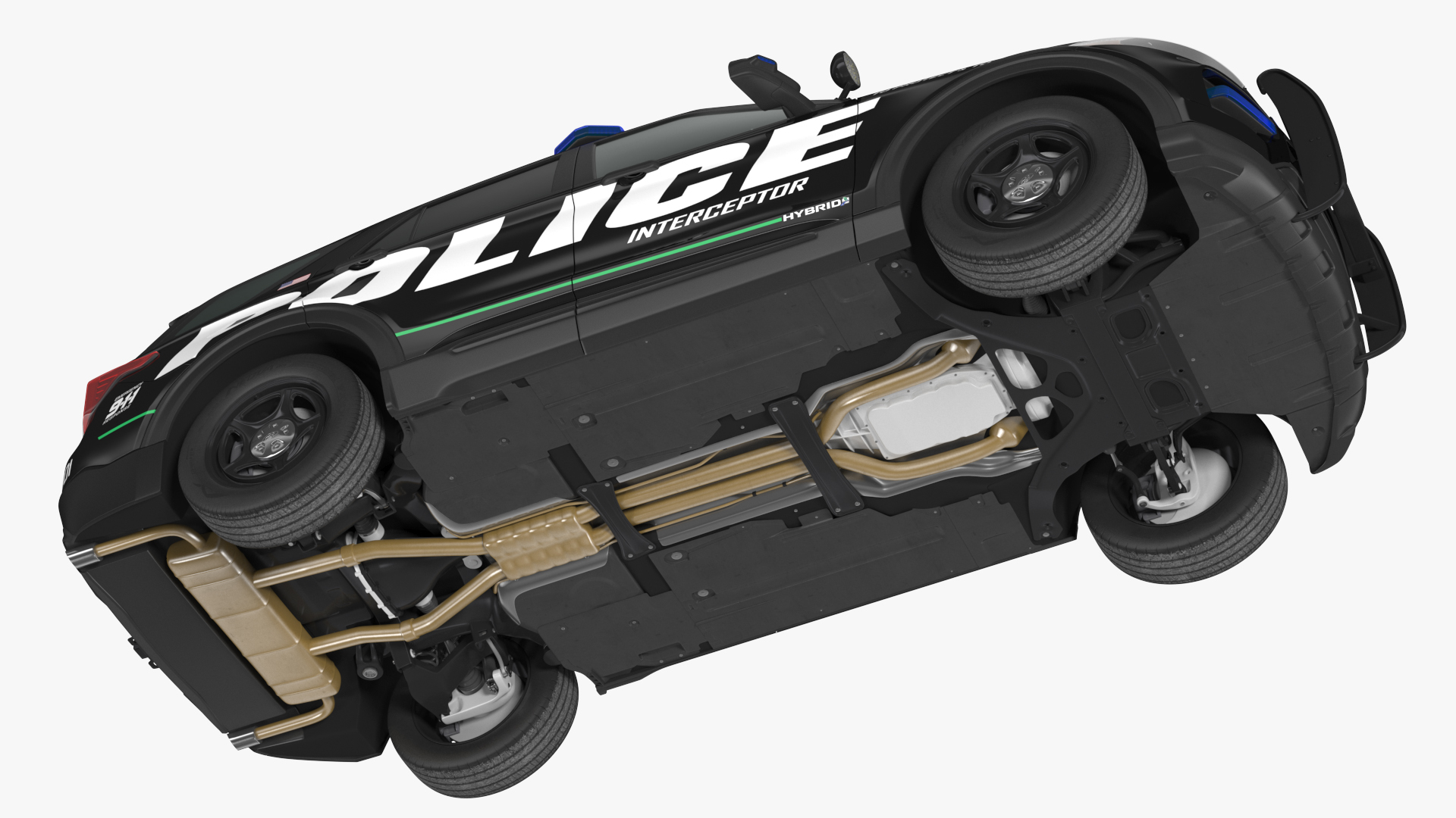 Ford Police Interceptor Utility Hybrid AWD Rigged 3D model