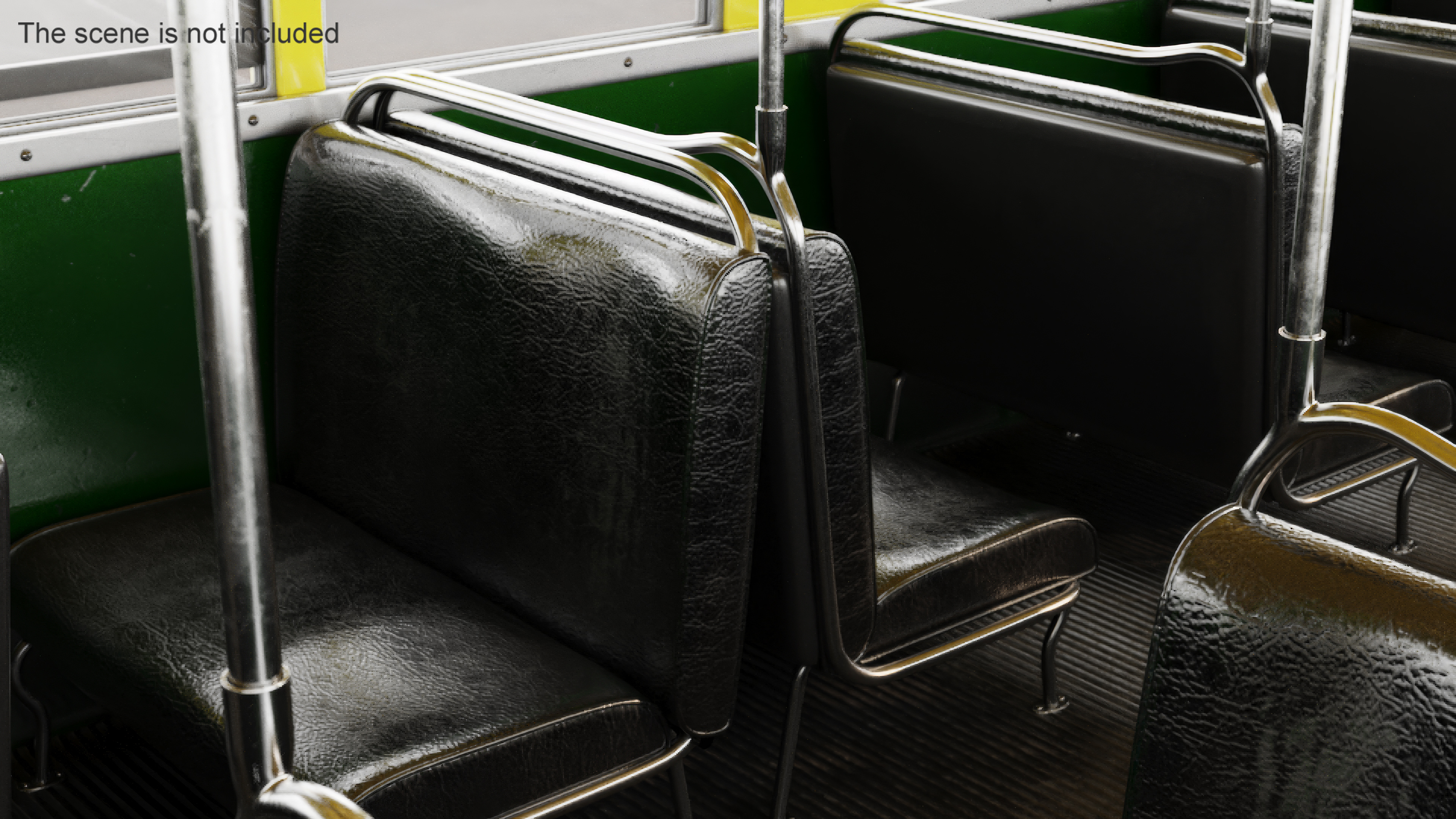 Old Tram Seats Two Sides 3D model