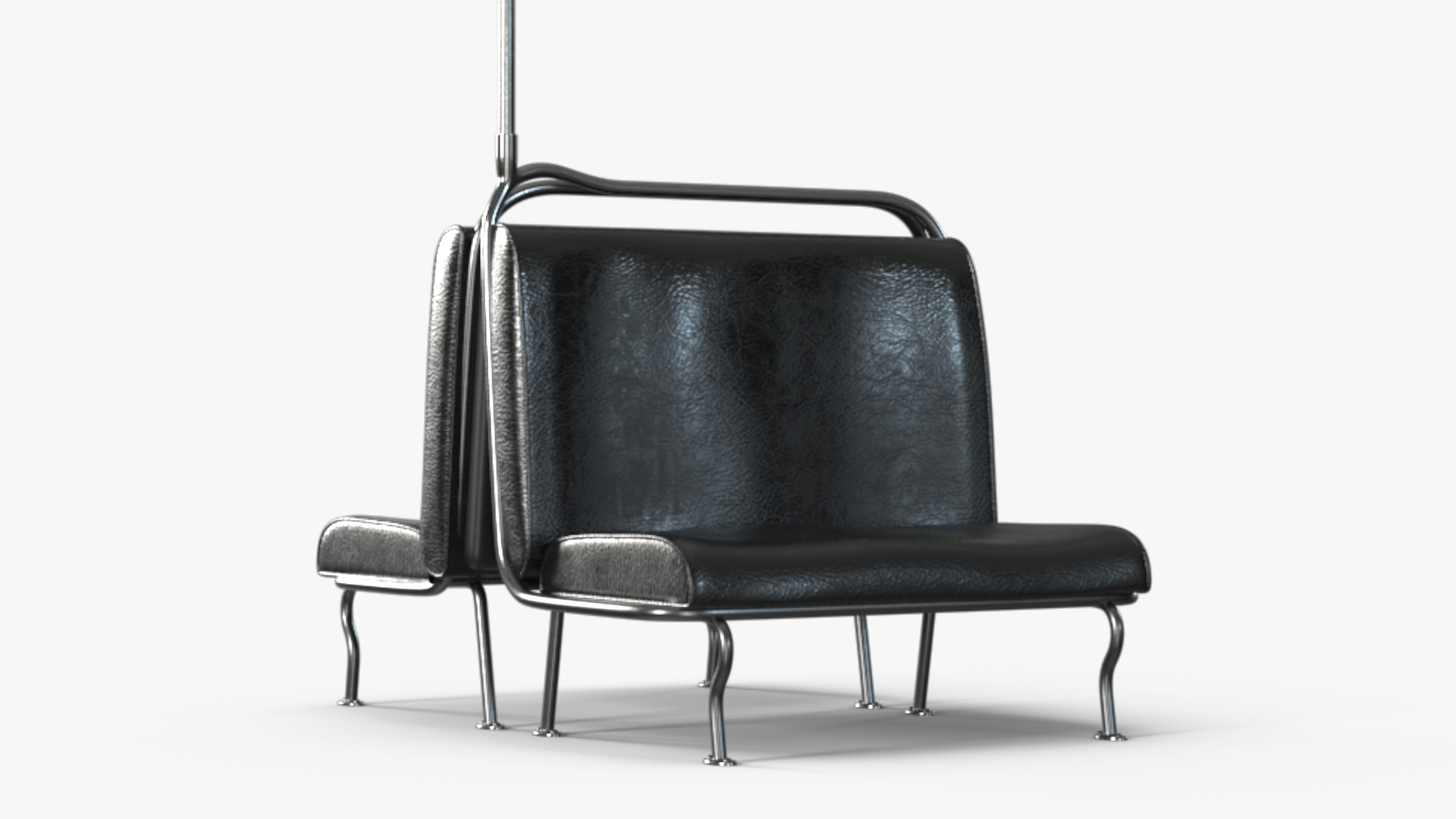 Old Tram Seats Two Sides 3D model