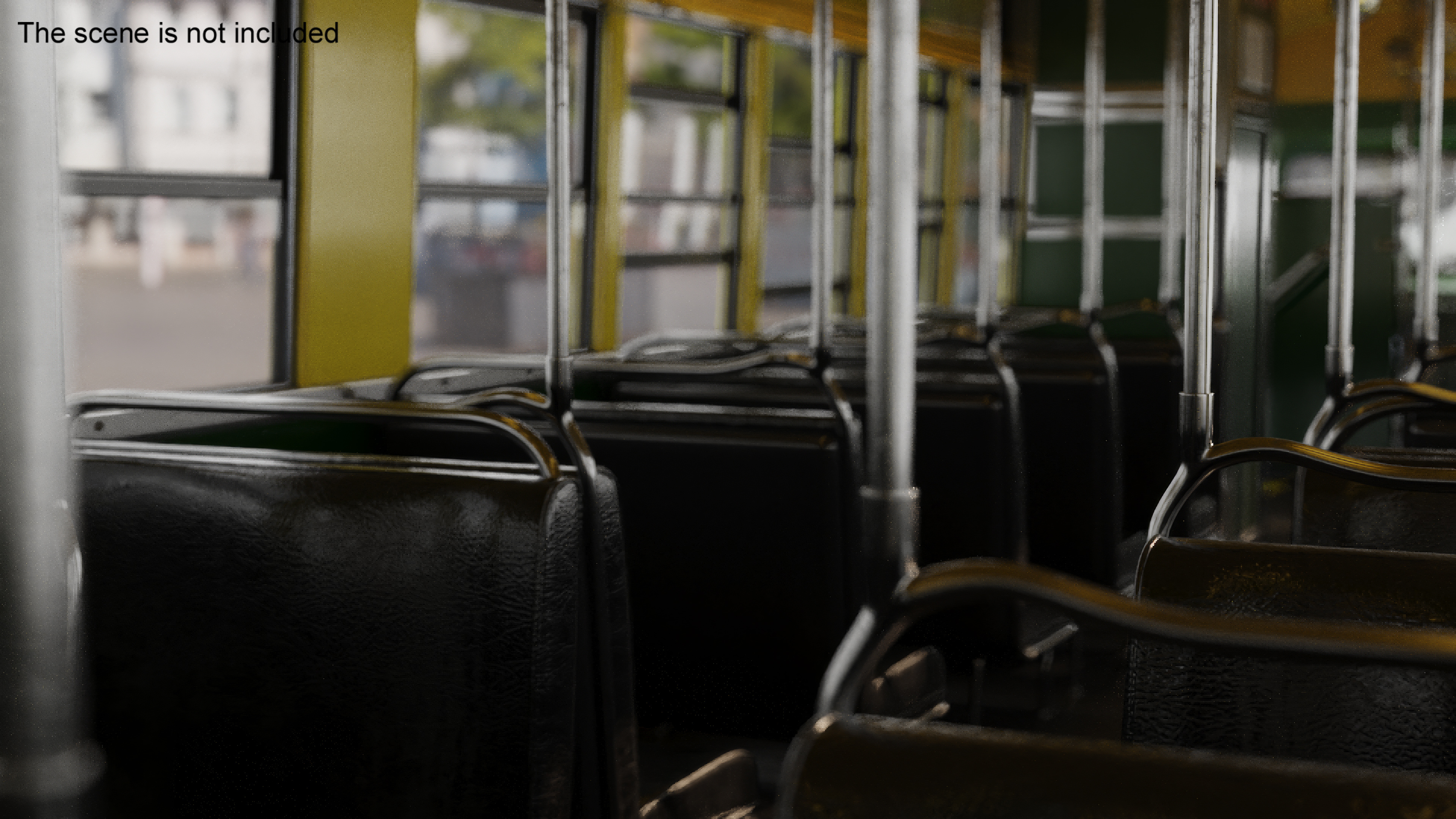 Old Tram Seats Two Sides 3D model