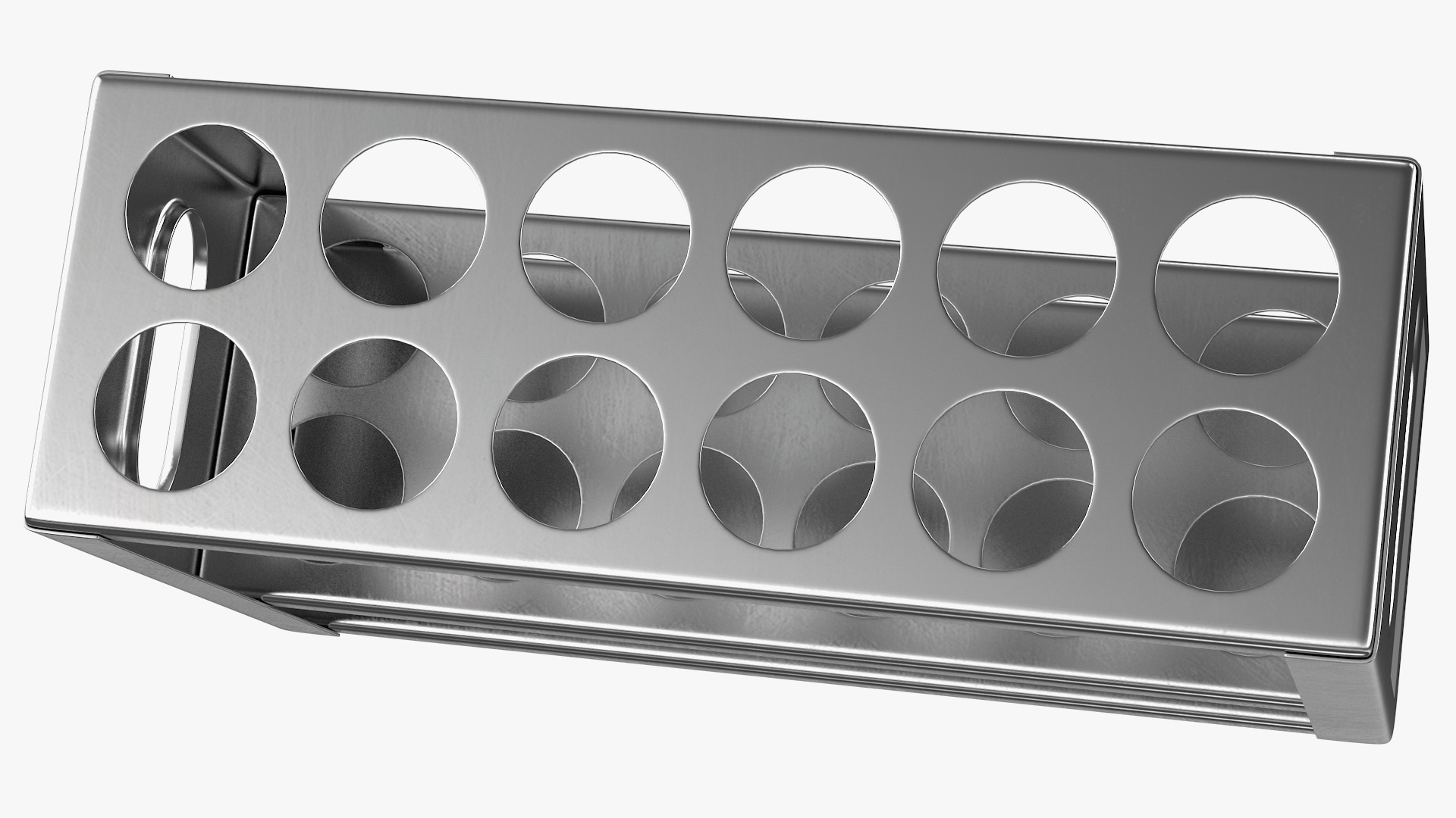 3D model Stainless Steel Test Tube Rack