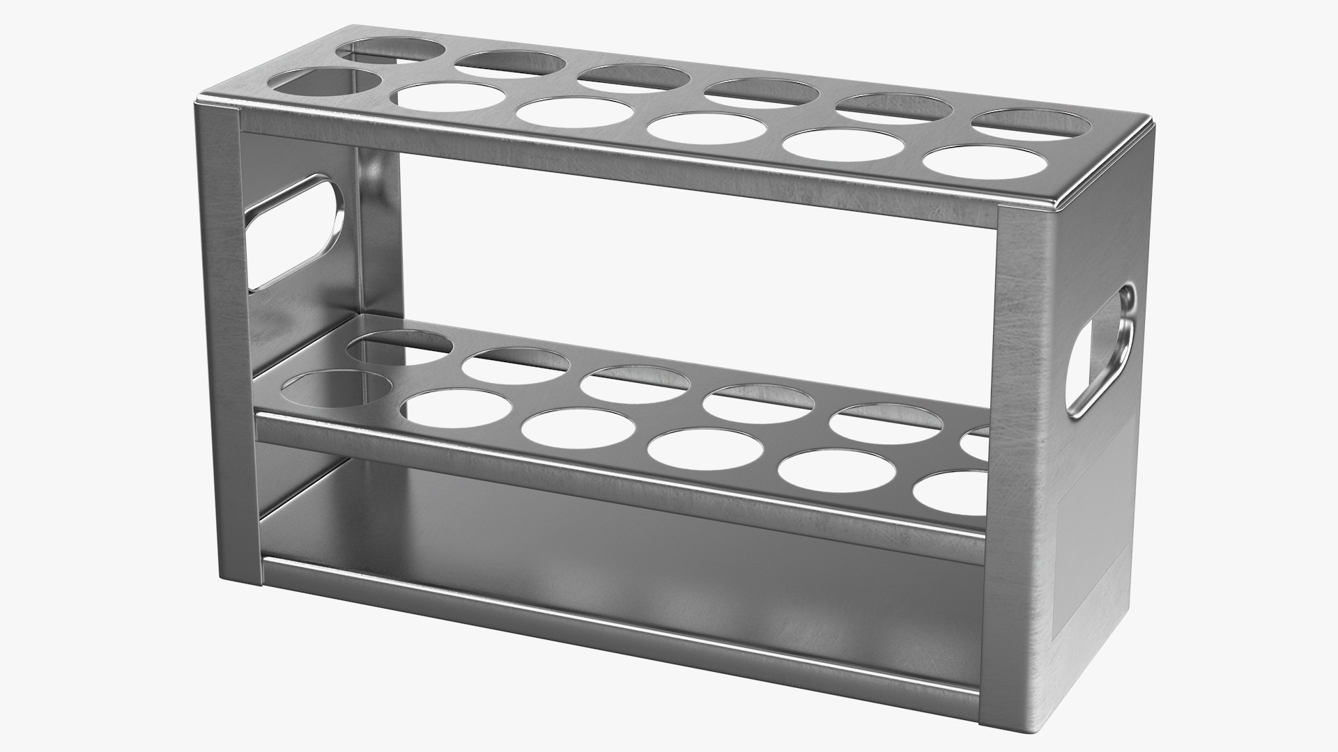 3D model Stainless Steel Test Tube Rack