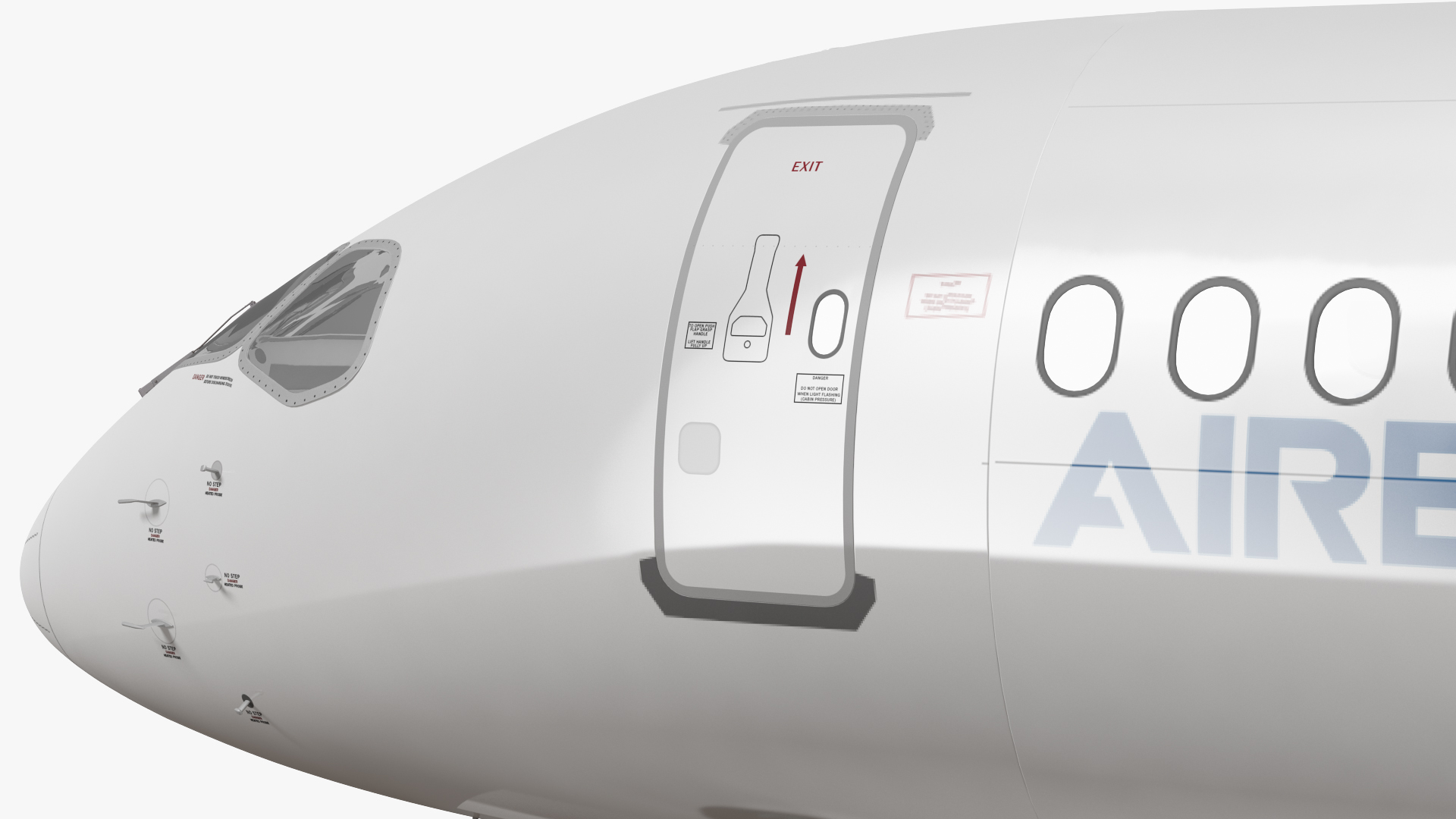 3D Airbus A220 300 Simple Interior