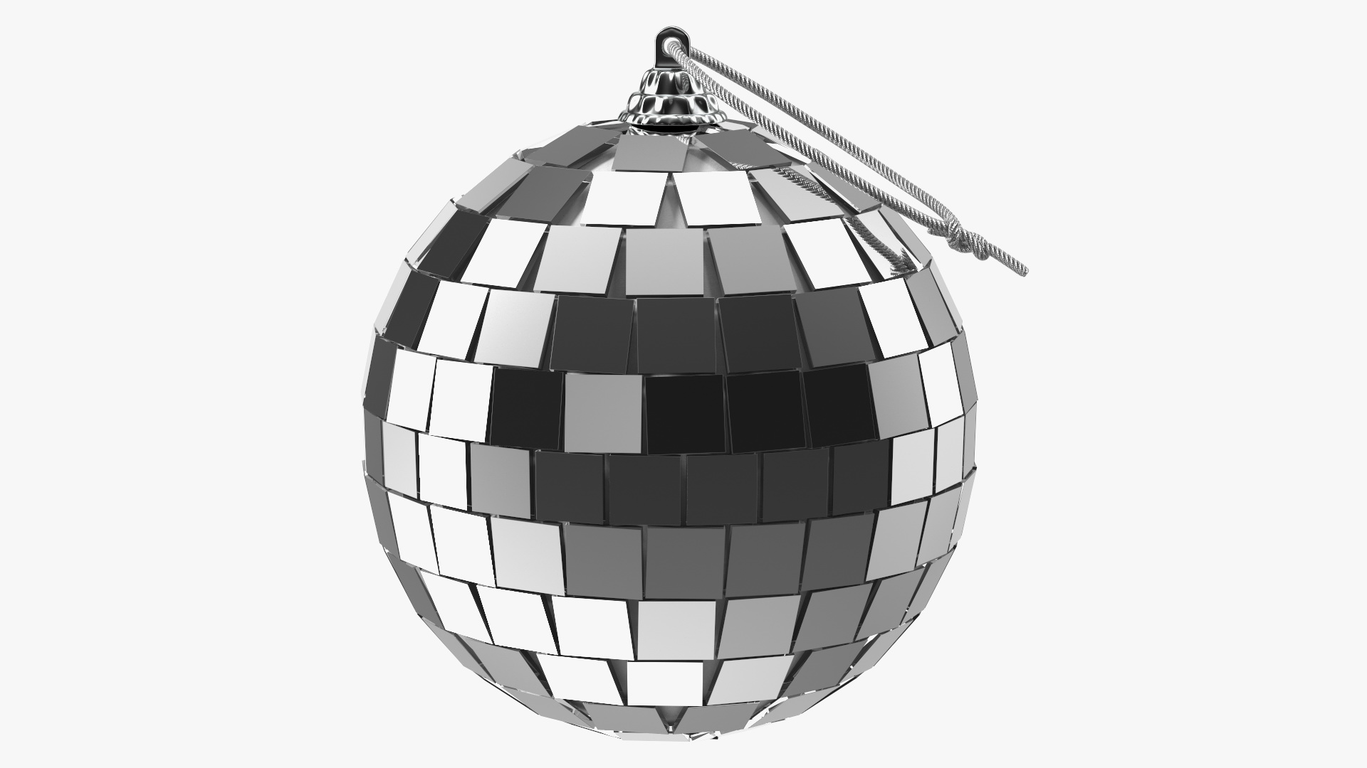 Disco Bauble for Xmas Tree Small Silver 3D model