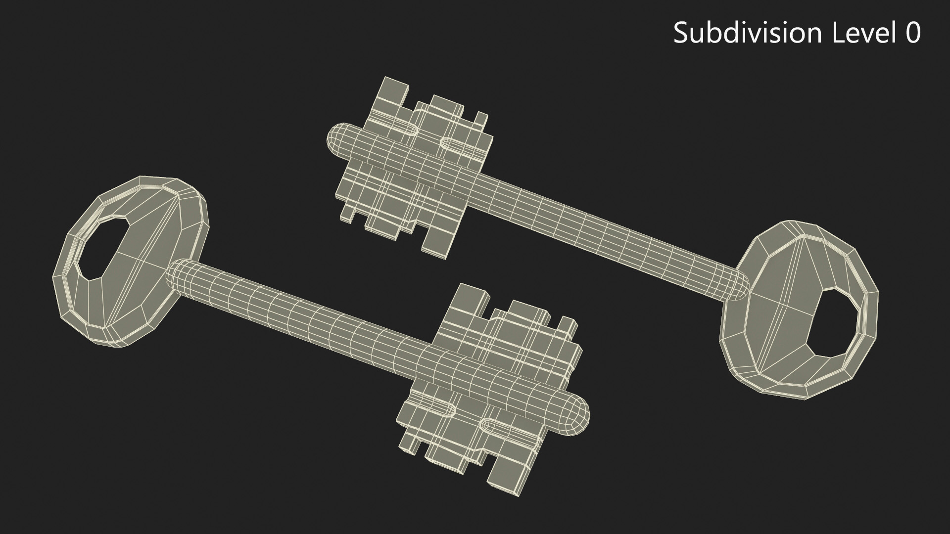 3D Door Lock Key model