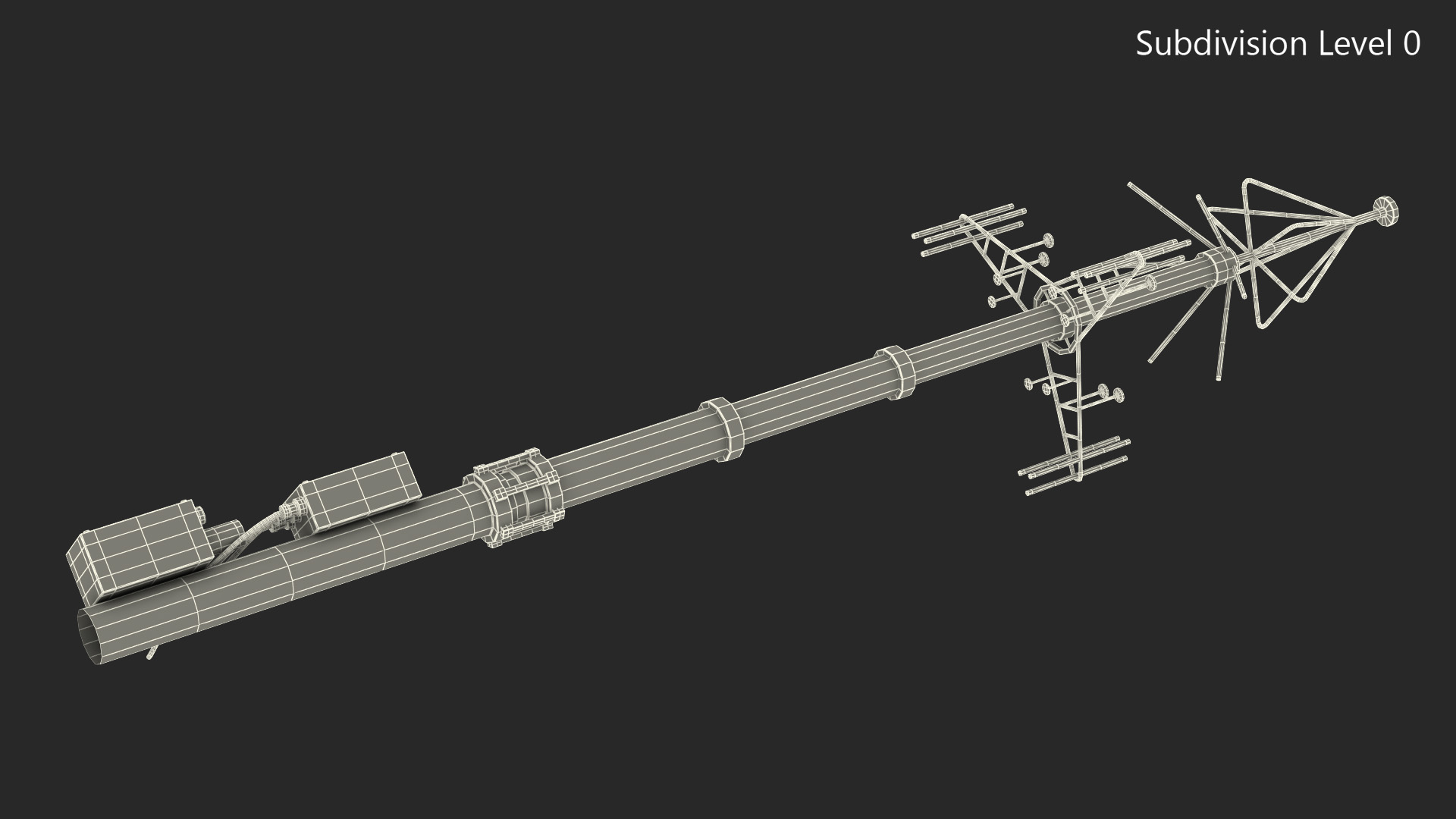 3D Telescopic Antenna Mast model