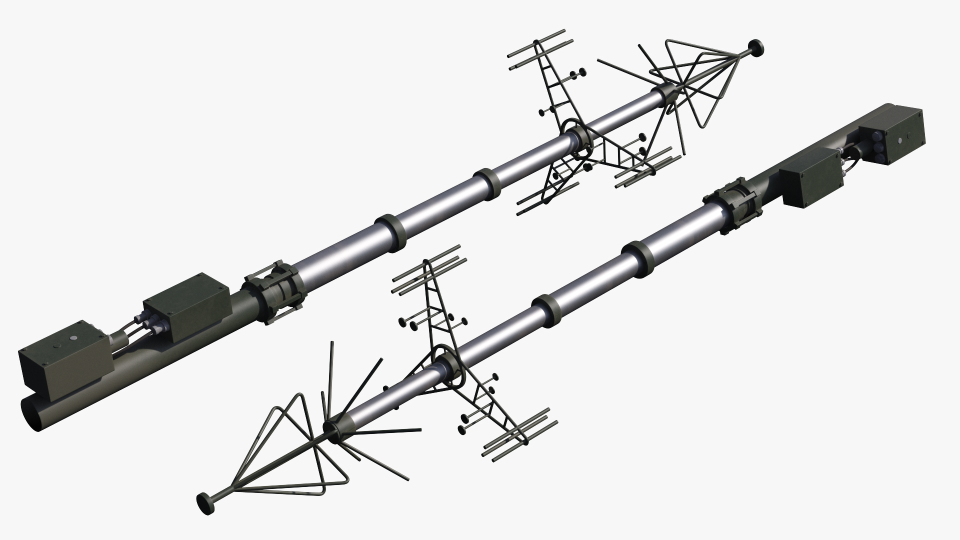 3D Telescopic Antenna Mast model