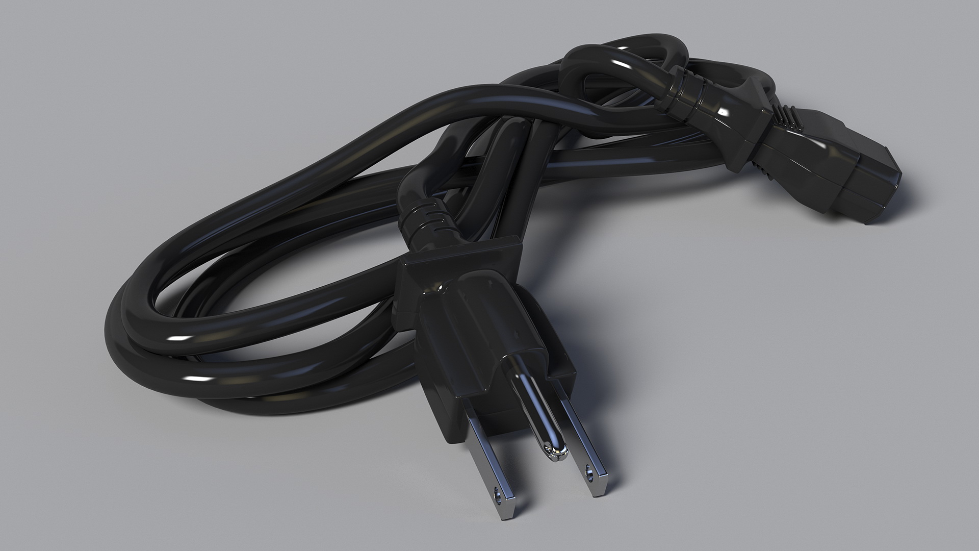 3D Power Cord with Electrical Plug