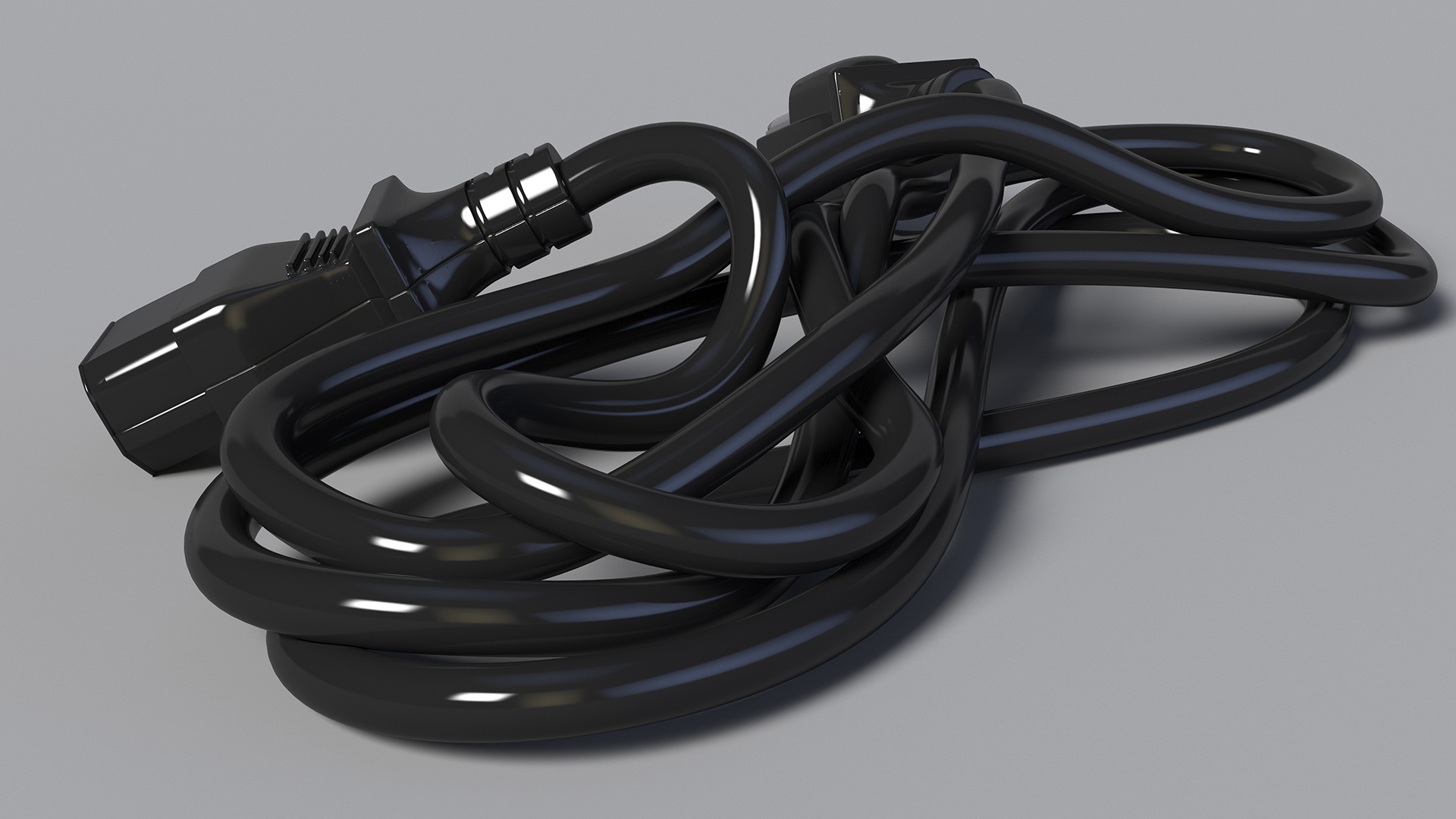 3D Power Cord with Electrical Plug