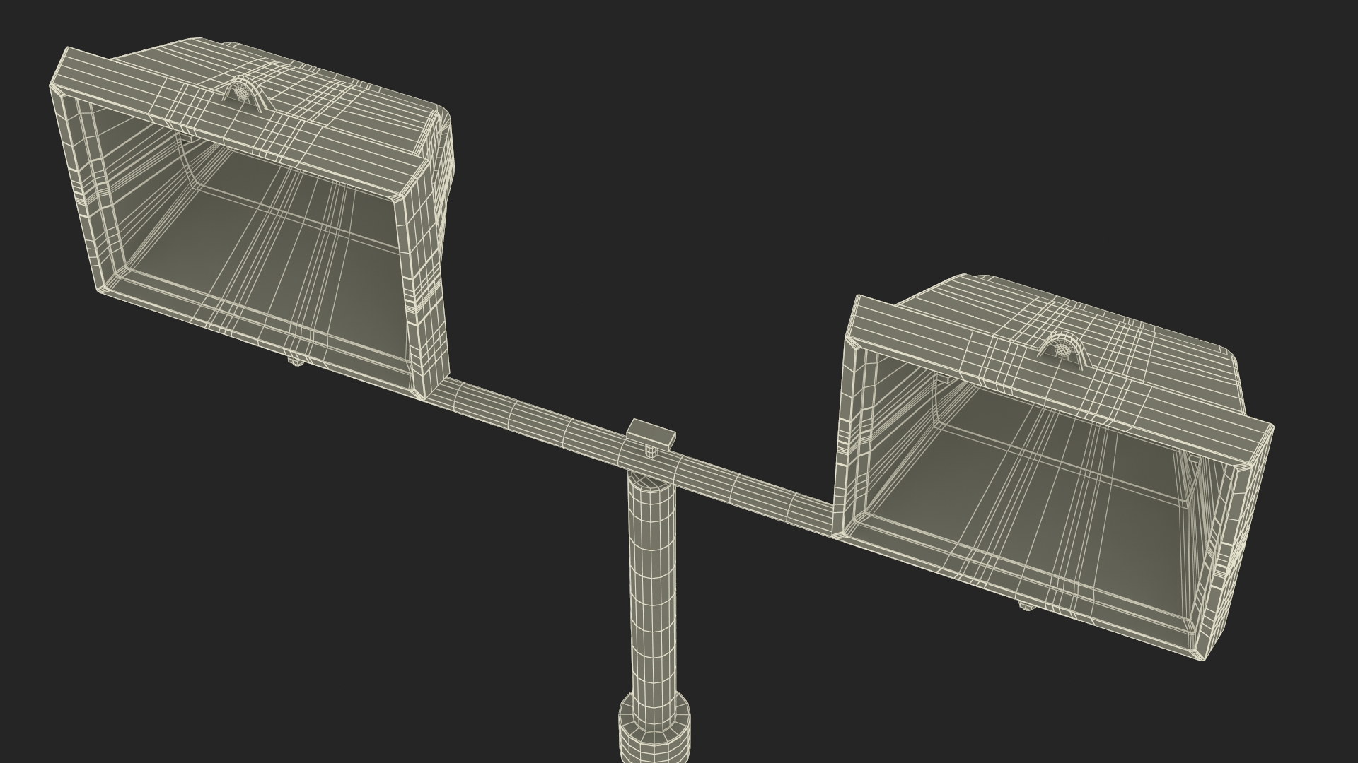 Mobile Construction Light with Solar Panel 3D