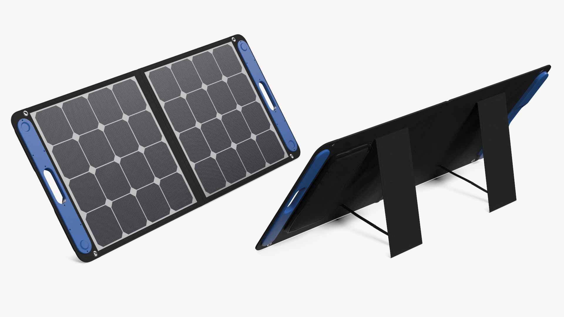 Mobile Construction Light with Solar Panel 3D