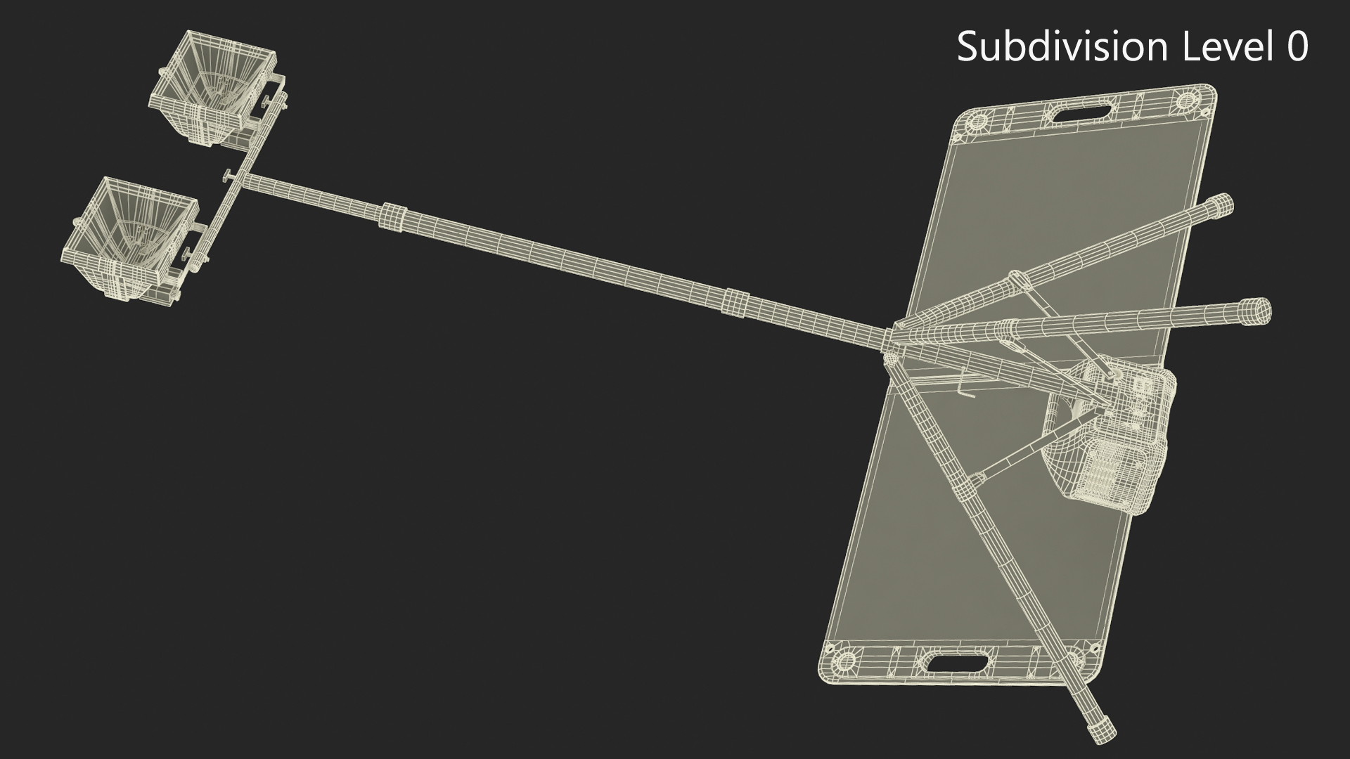 Mobile Construction Light with Solar Panel 3D