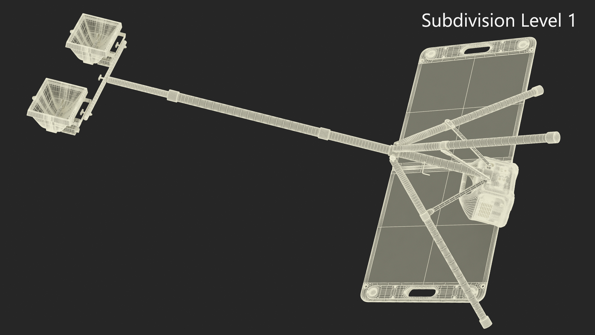 Mobile Construction Light with Solar Panel 3D