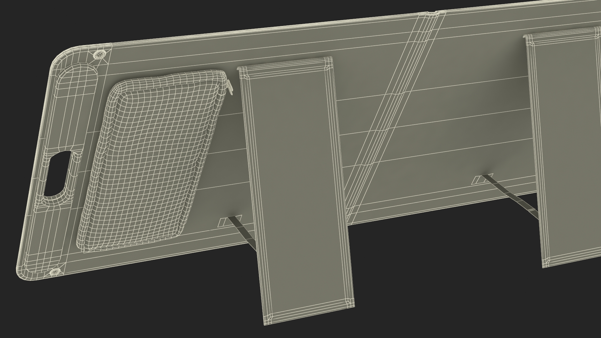 Mobile Construction Light with Solar Panel 3D