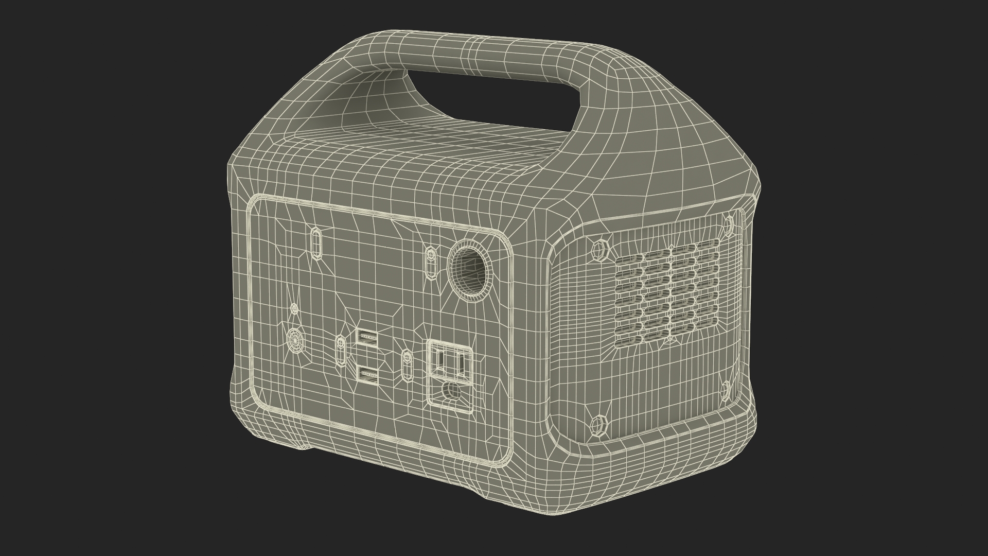 Mobile Construction Light with Solar Panel 3D