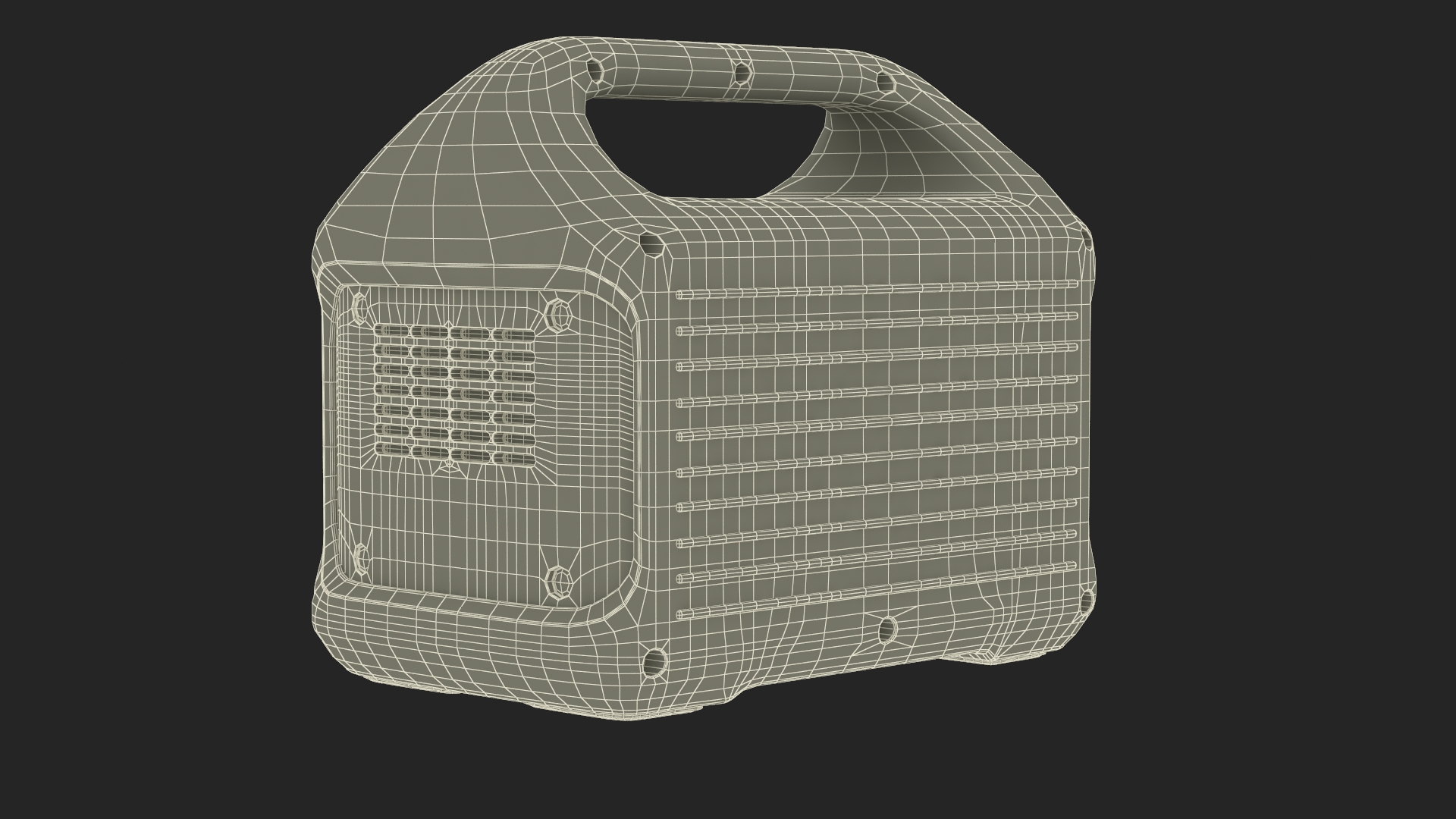 Mobile Construction Light with Solar Panel 3D