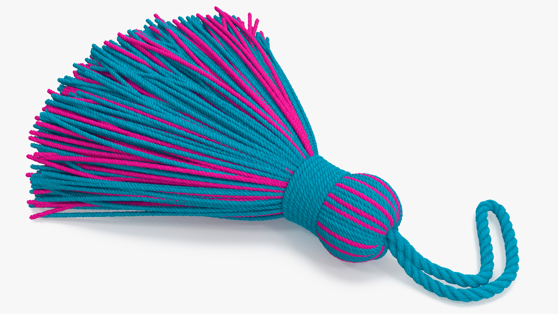 Woolen Yarn Multicolor Tassel 3D model