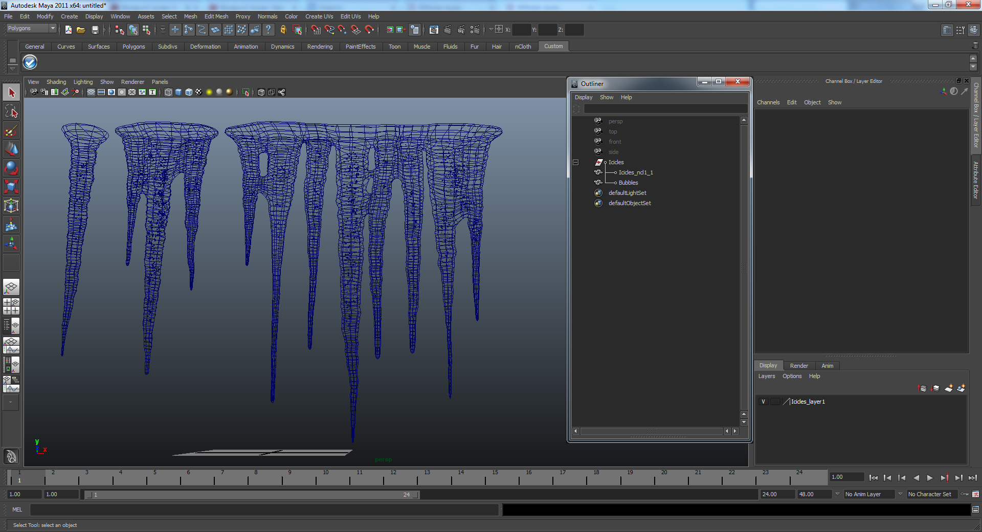 Icicles 3D model