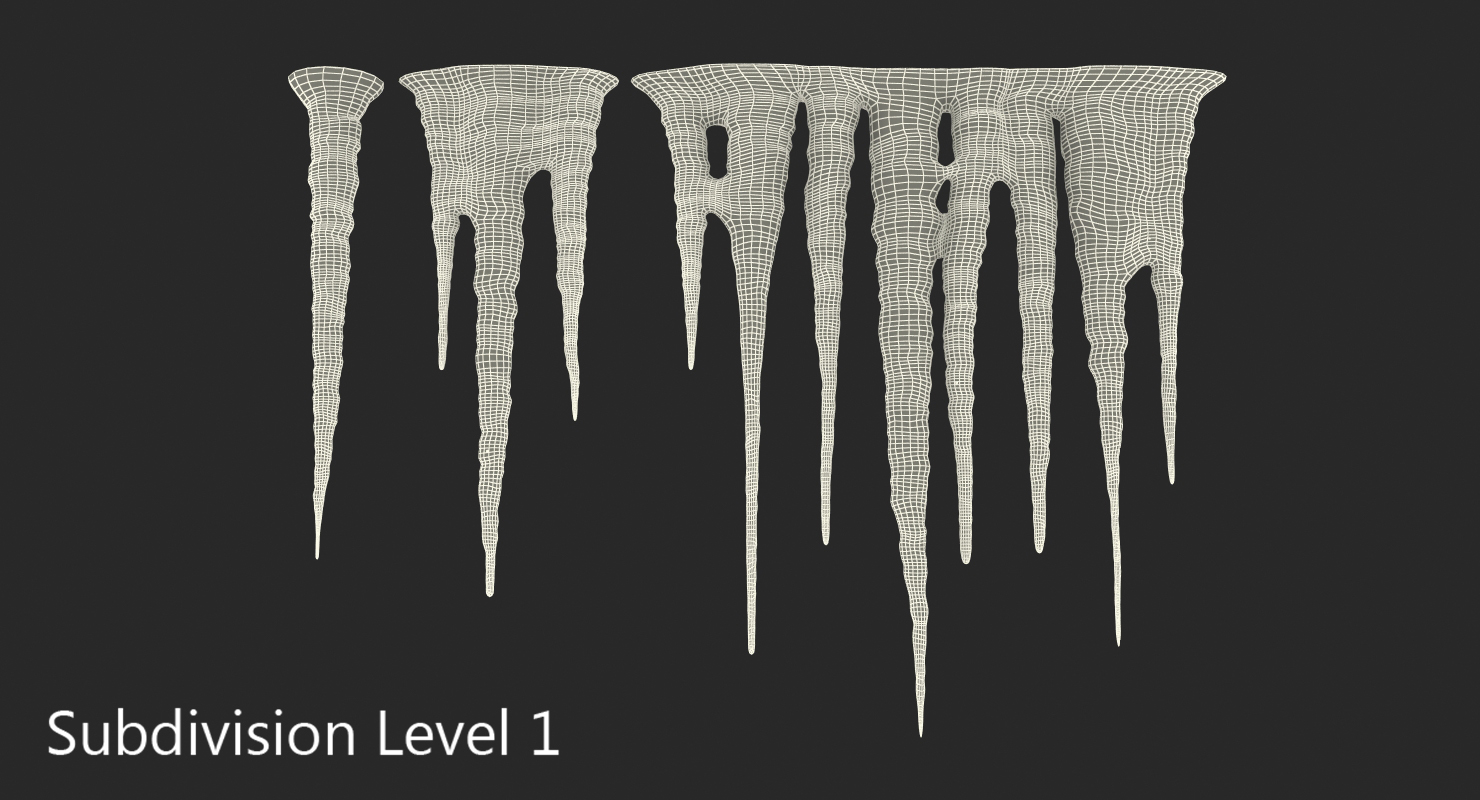 Icicles 3D model