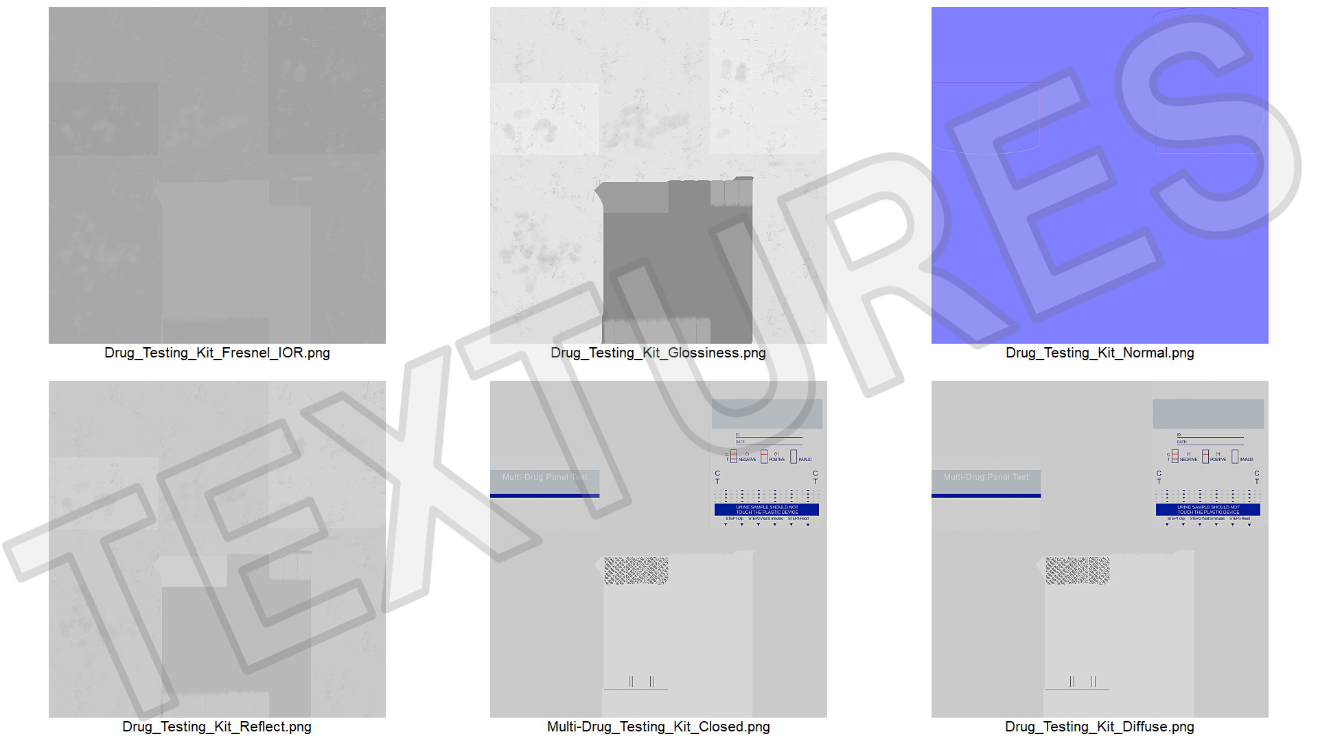 Multi-Drug Testing Kit Closed 3D model