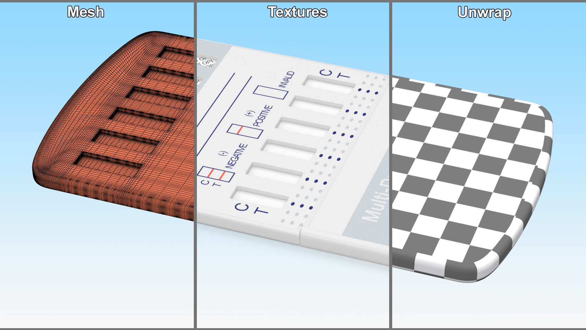 Multi-Drug Testing Kit Closed 3D model