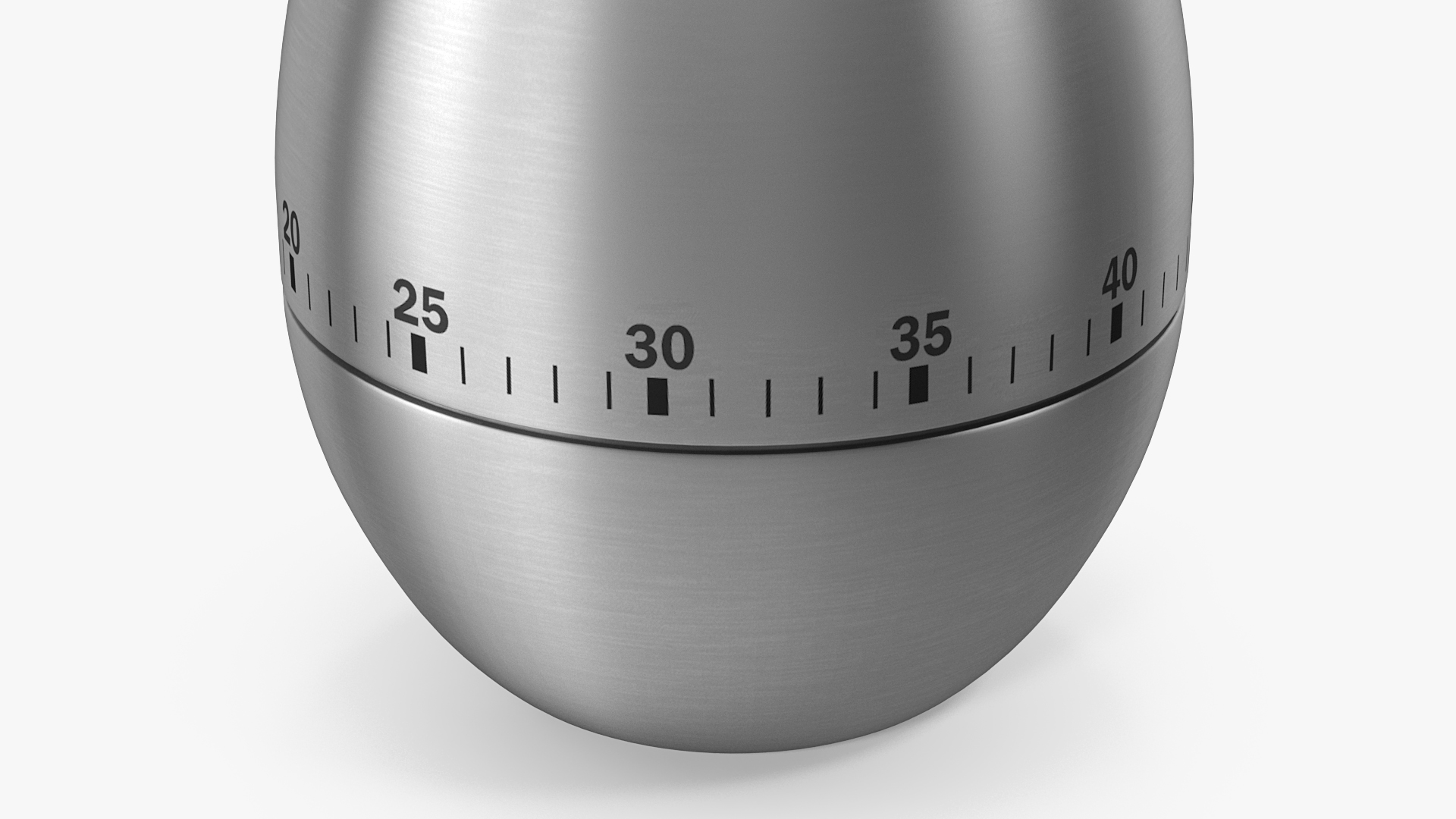 Stainless Steel Egg Shape Kitchen Timer 3D model