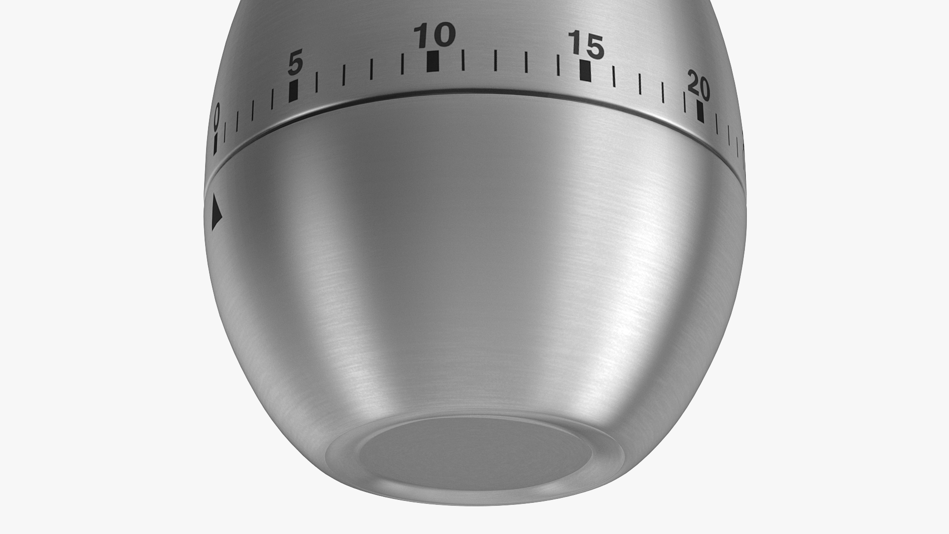 Stainless Steel Egg Shape Kitchen Timer 3D model