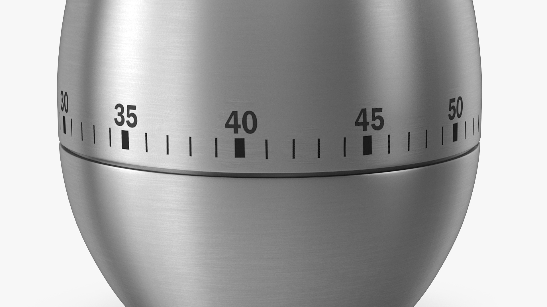 Stainless Steel Egg Shape Kitchen Timer 3D model