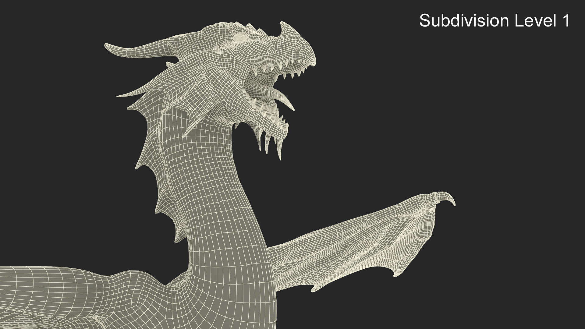 3D Red Dragon Basic Pose