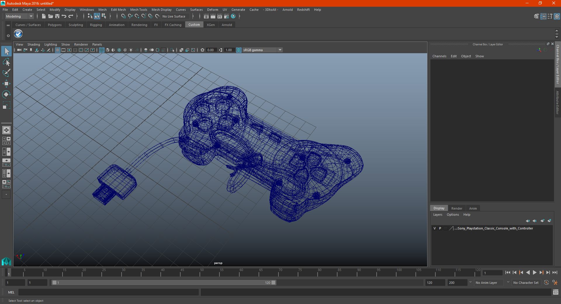 3D model Sony Playstation Classic Controller