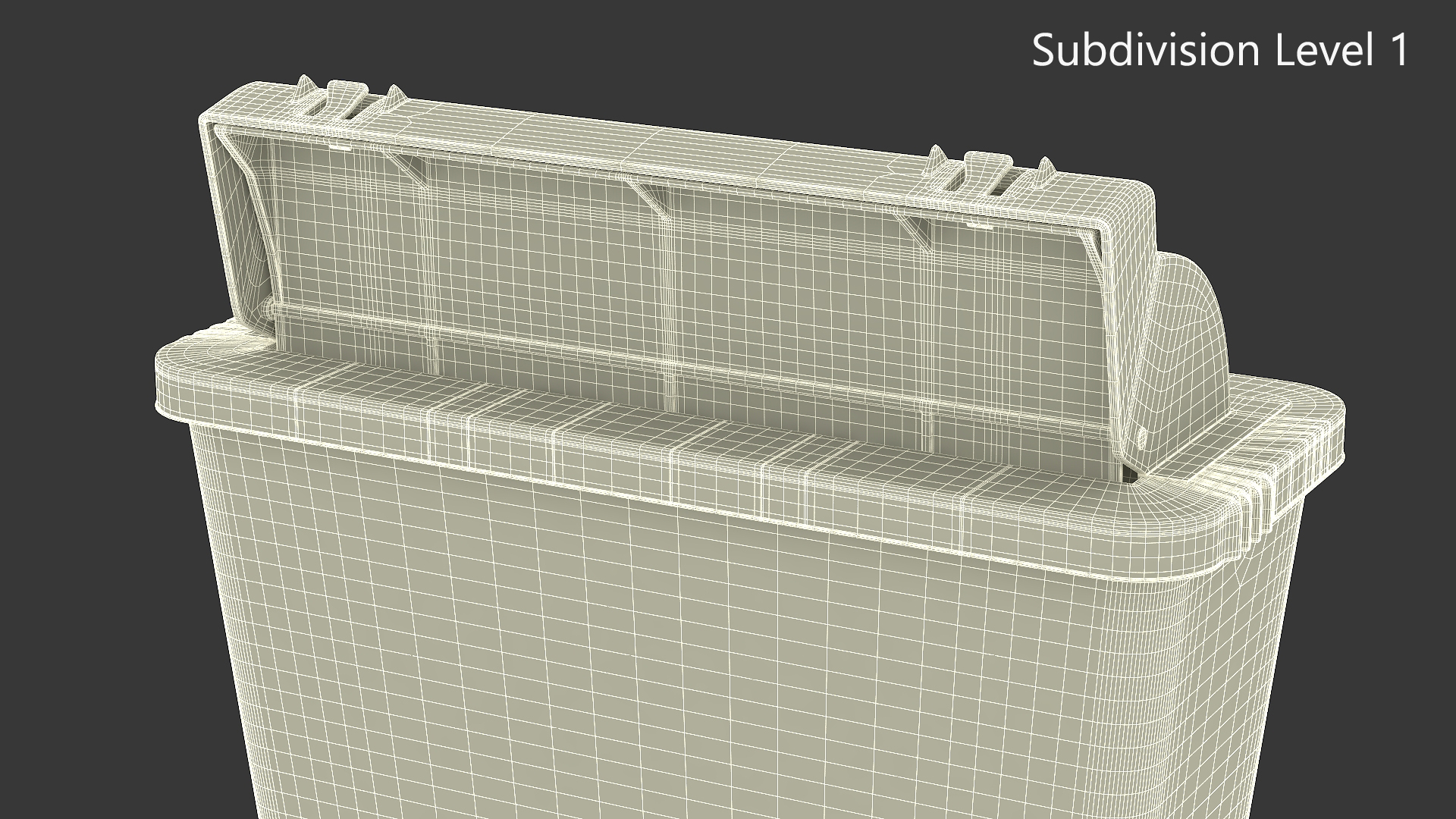 Small Plastic Waste Container 3D model