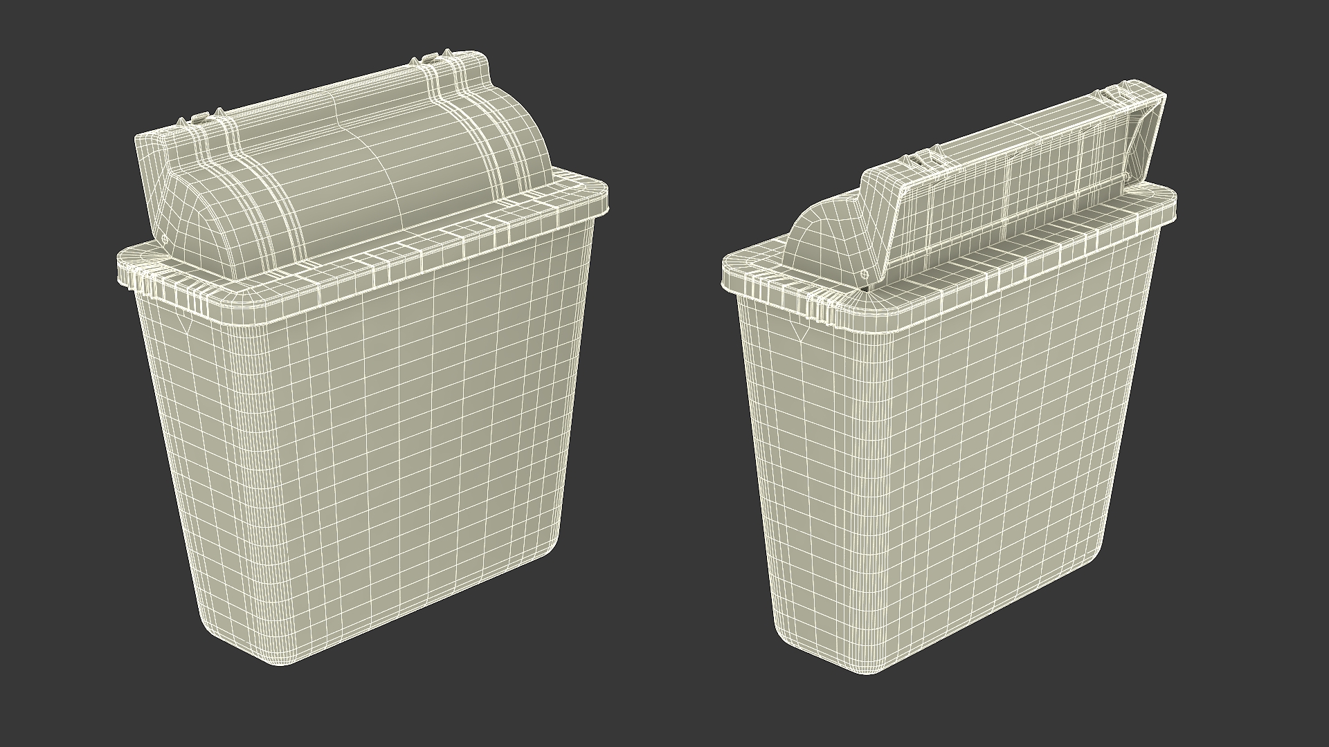 Small Plastic Waste Container 3D model