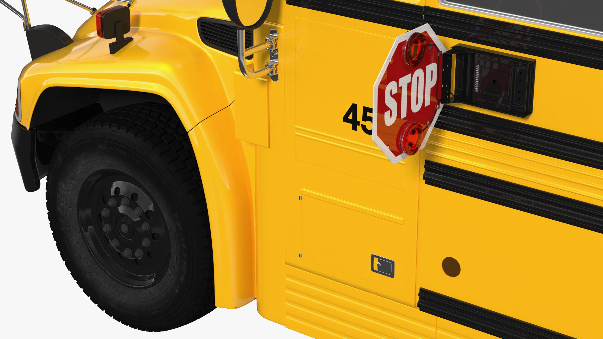 3D Blue Bird Vision School Bus Exterior Only