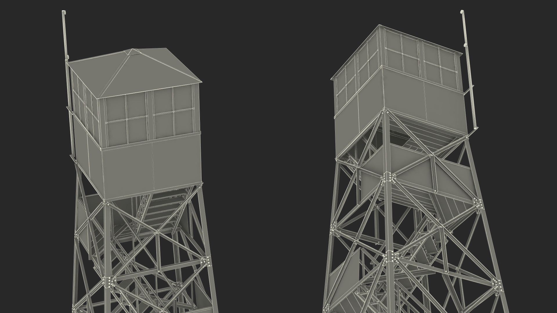 3D Fire Lookout Tower model