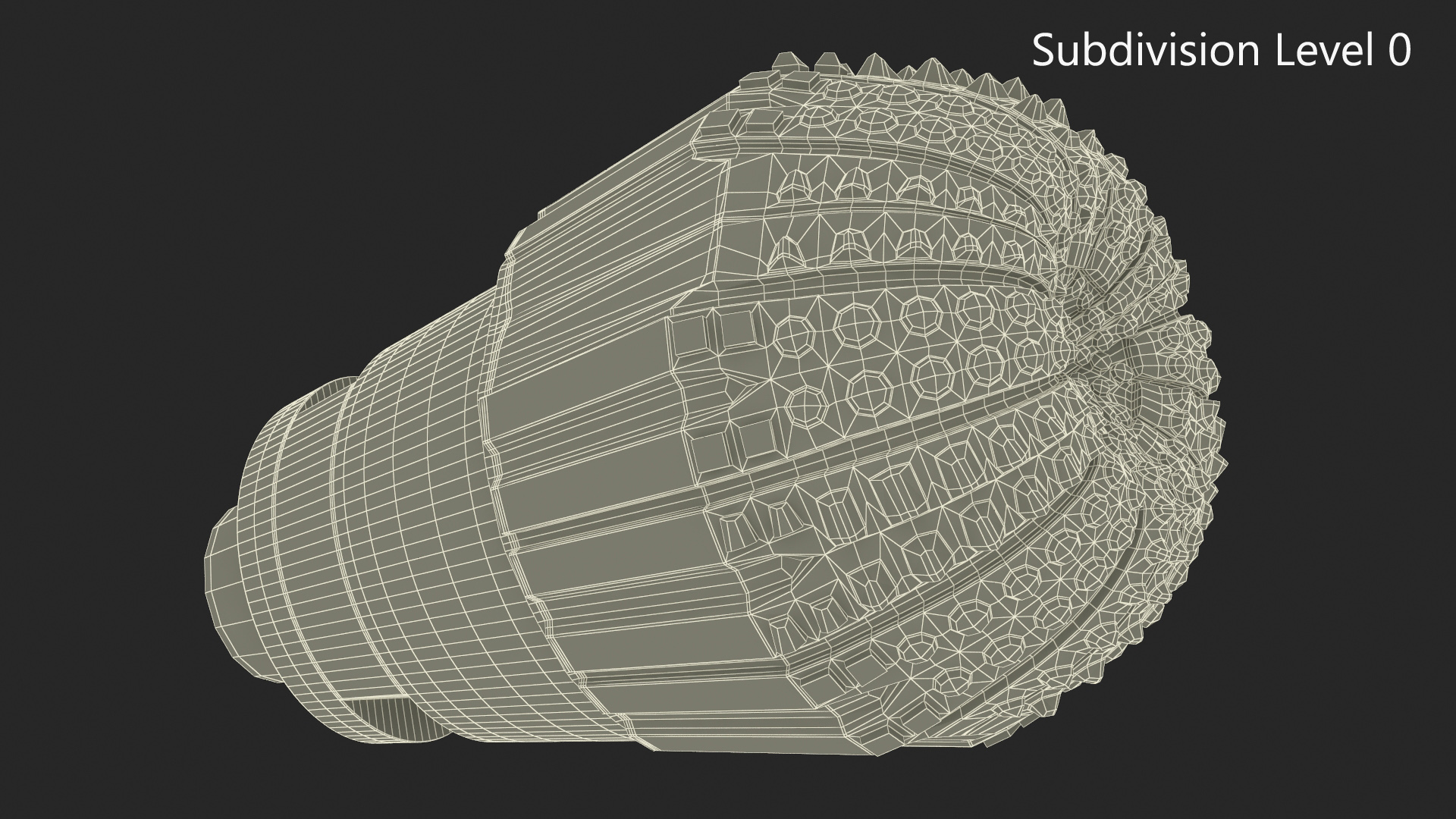 Drilling Rig Bit Diamond Gold 3D model