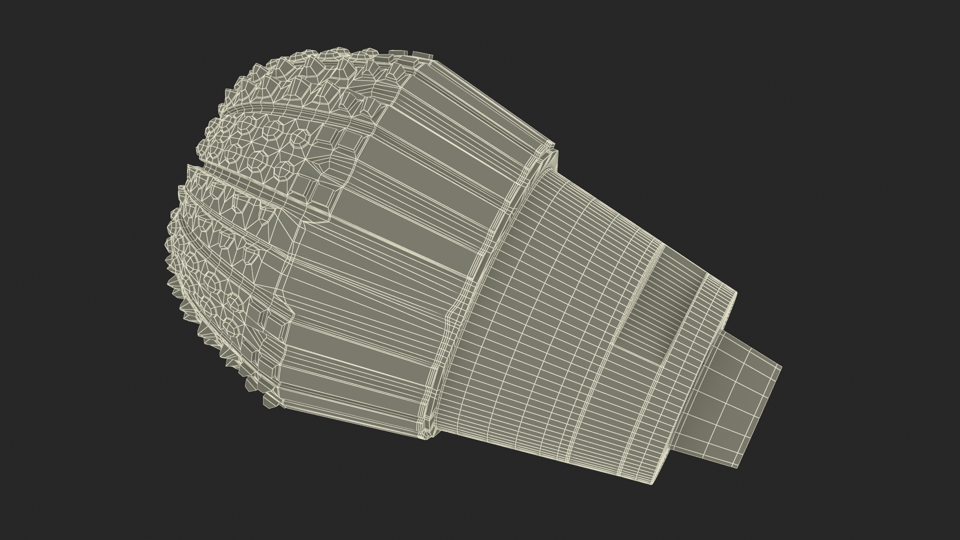 Drilling Rig Bit Diamond Gold 3D model