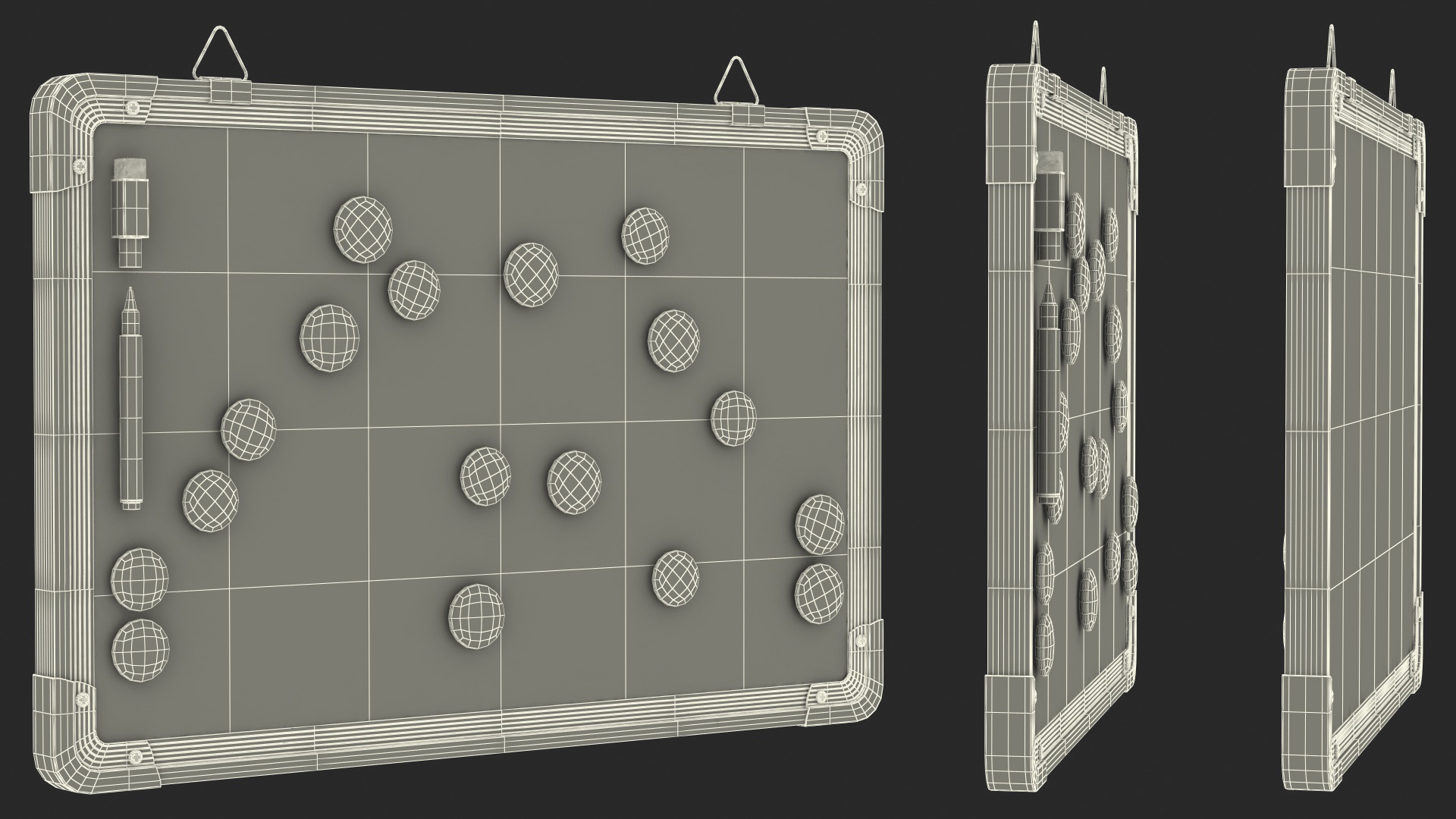 Hockey Coaching Board with Game Strategy Fur 3D model