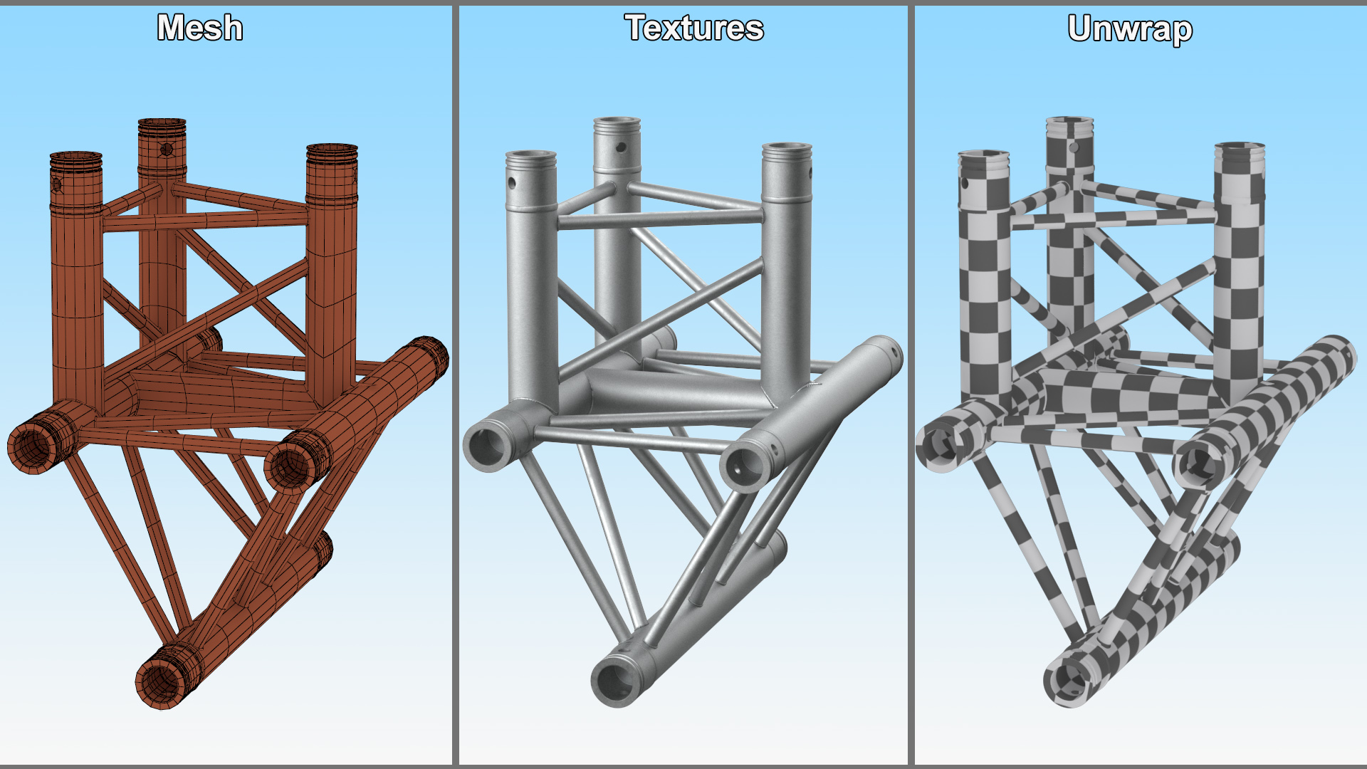 Construction Triangular Truss Modular 3D